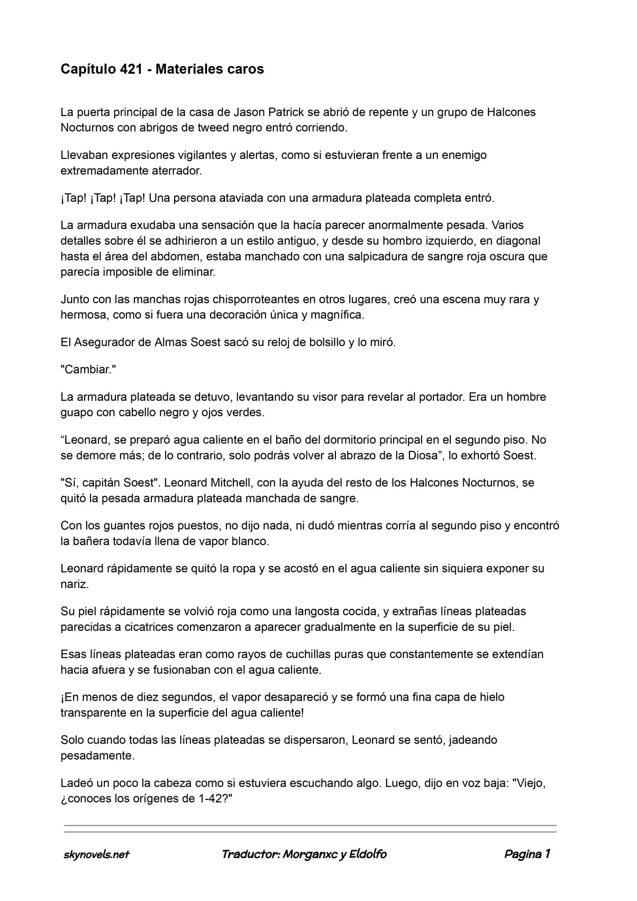 Lord Of The Mysteries (Novela) - Capítulo 421 - Página 1 - LectorTMOo