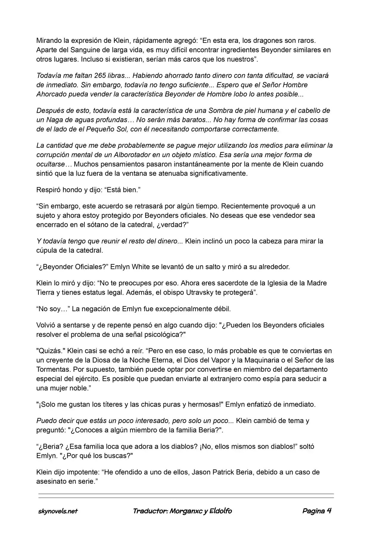 Lord Of The Mysteries (Novela) - Capítulo 421 - Página 4 - LectorTMOo