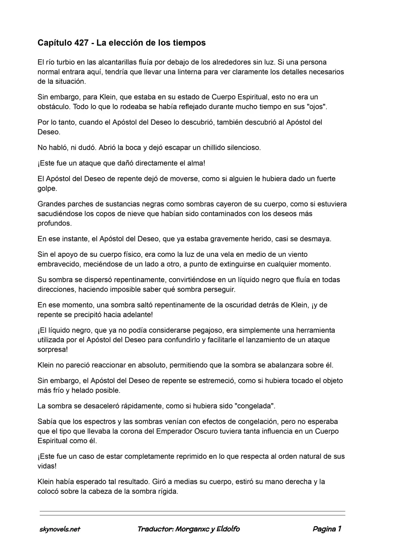 Lord Of The Mysteries (Novela) - Capítulo 427 - Página 1 - LectorTMOo