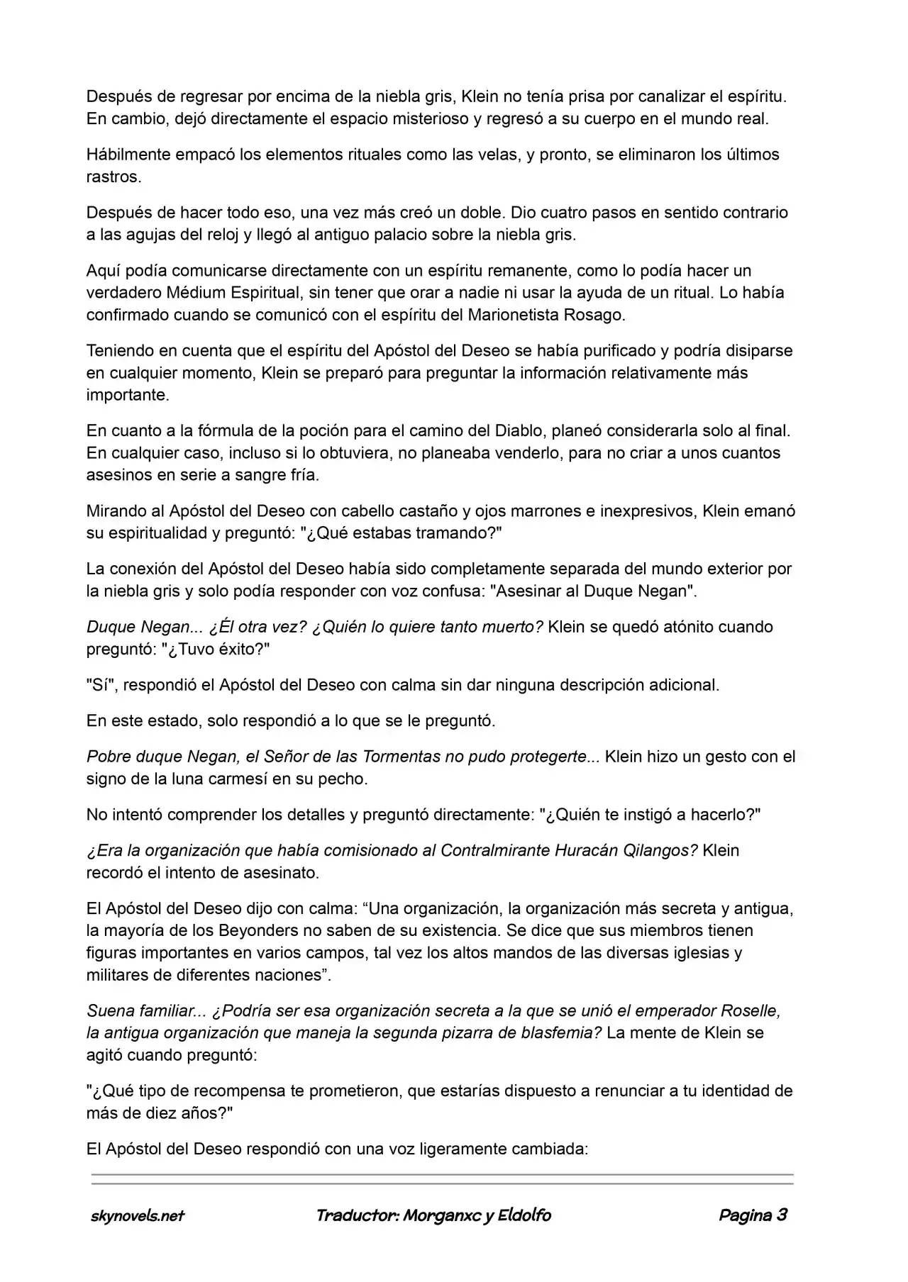 Lord Of The Mysteries (Novela) - Capítulo 427 - Página 3 - LectorTMOo