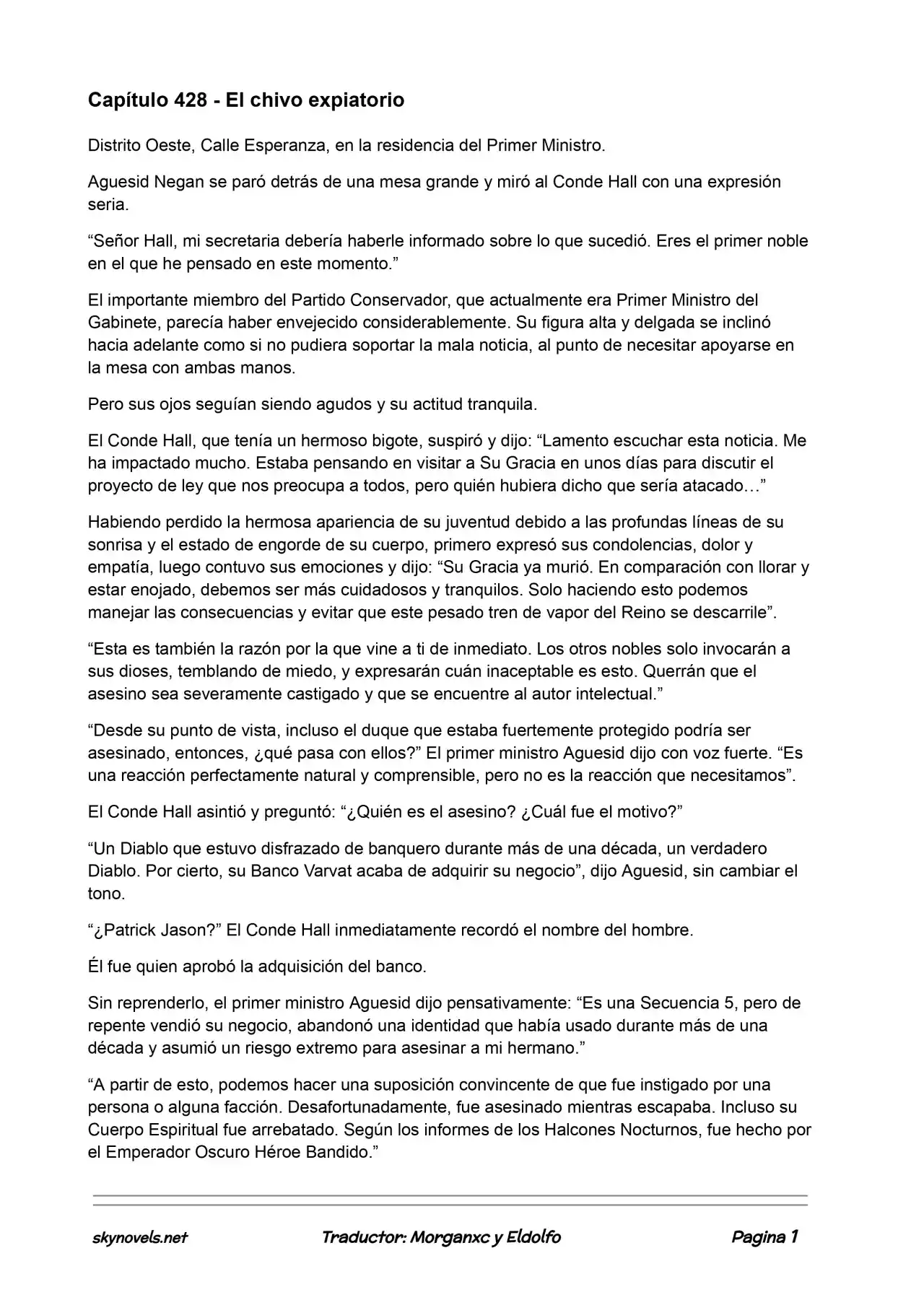 Lord Of The Mysteries (Novela) - Capítulo 428 - Página 1 - LectorTMOo