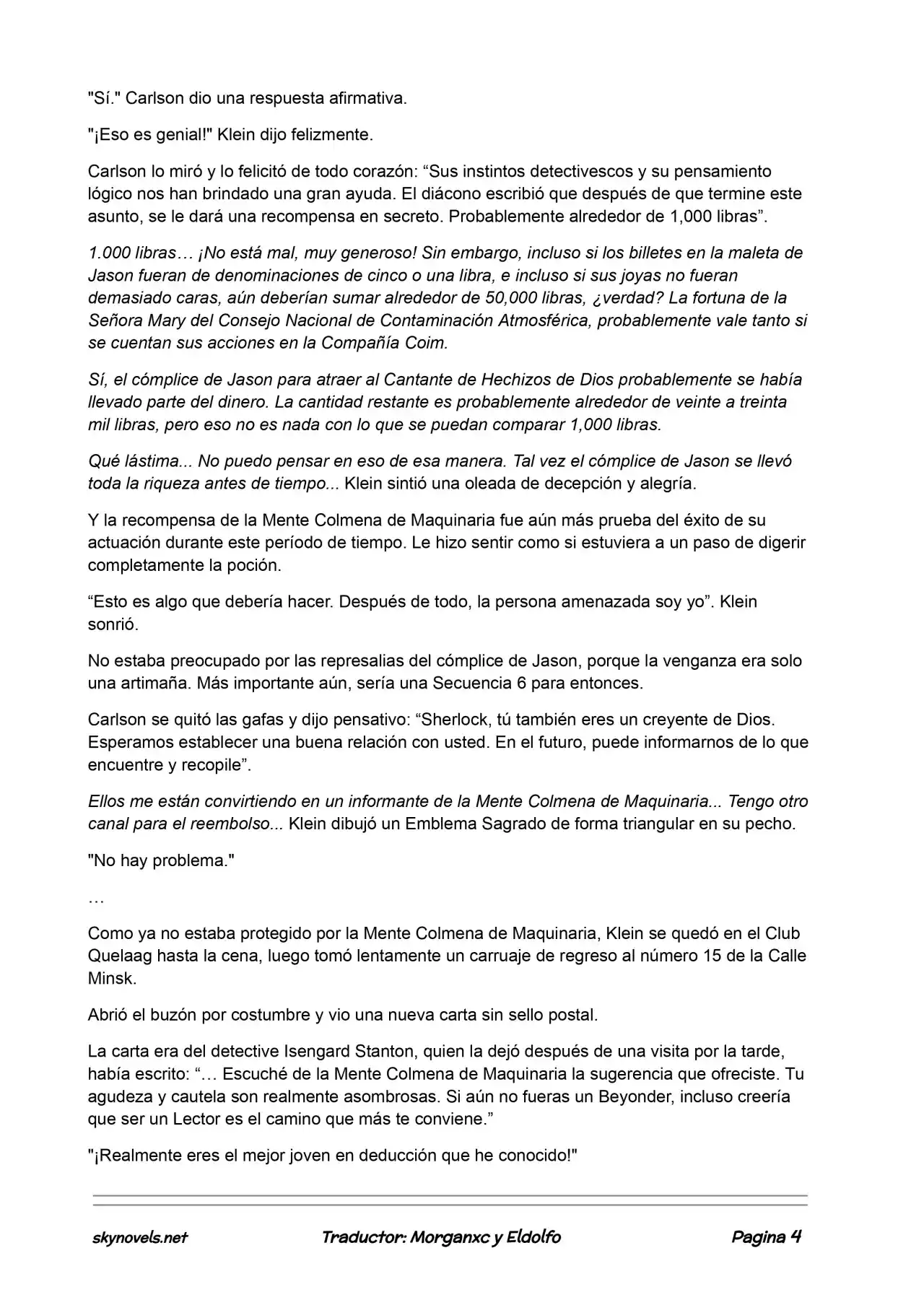 Lord Of The Mysteries (Novela) - Capítulo 428 - Página 4 - LectorTMOo