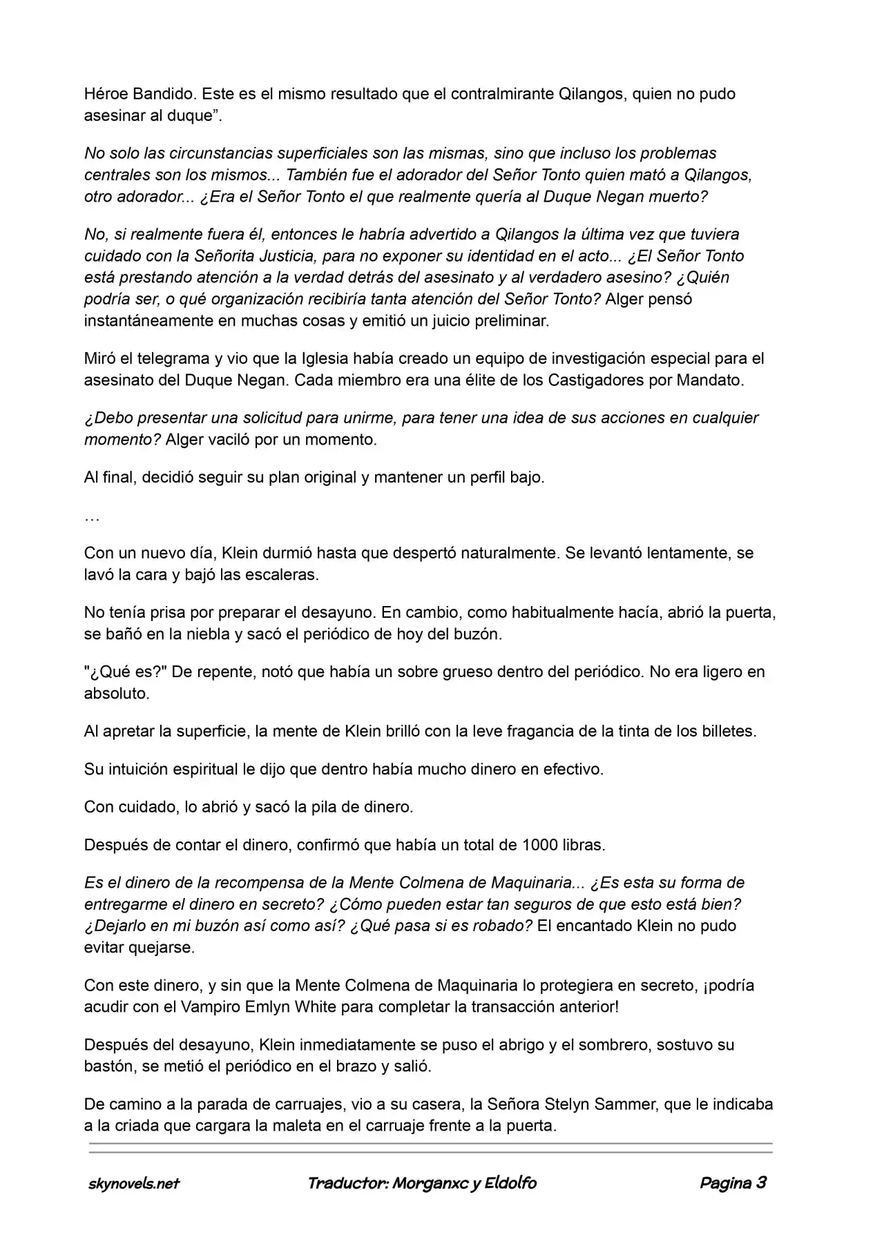 Lord Of The Mysteries (Novela) - Capítulo 430 - Página 3 - LectorTMOo