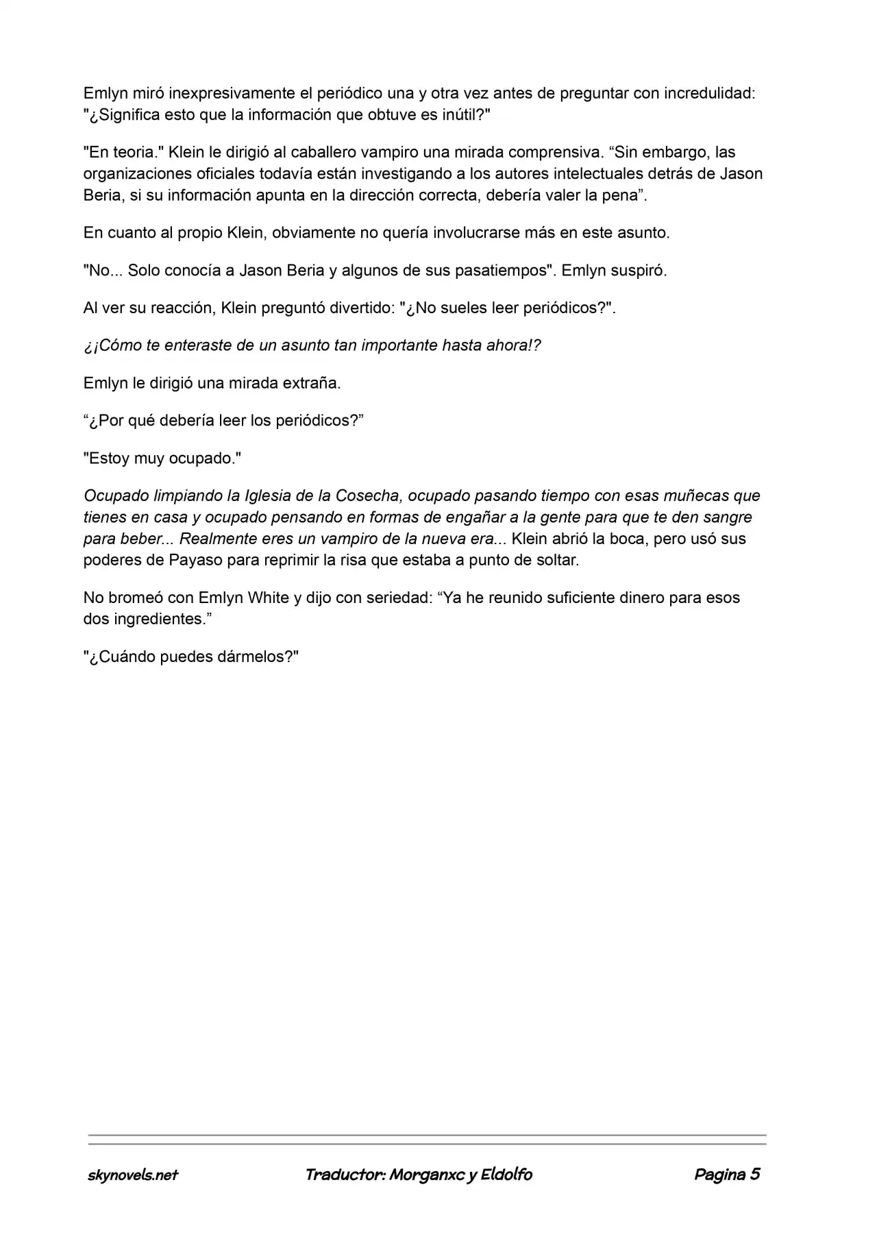 Lord Of The Mysteries (Novela) - Capítulo 430 - Página 5 - LectorTMOo
