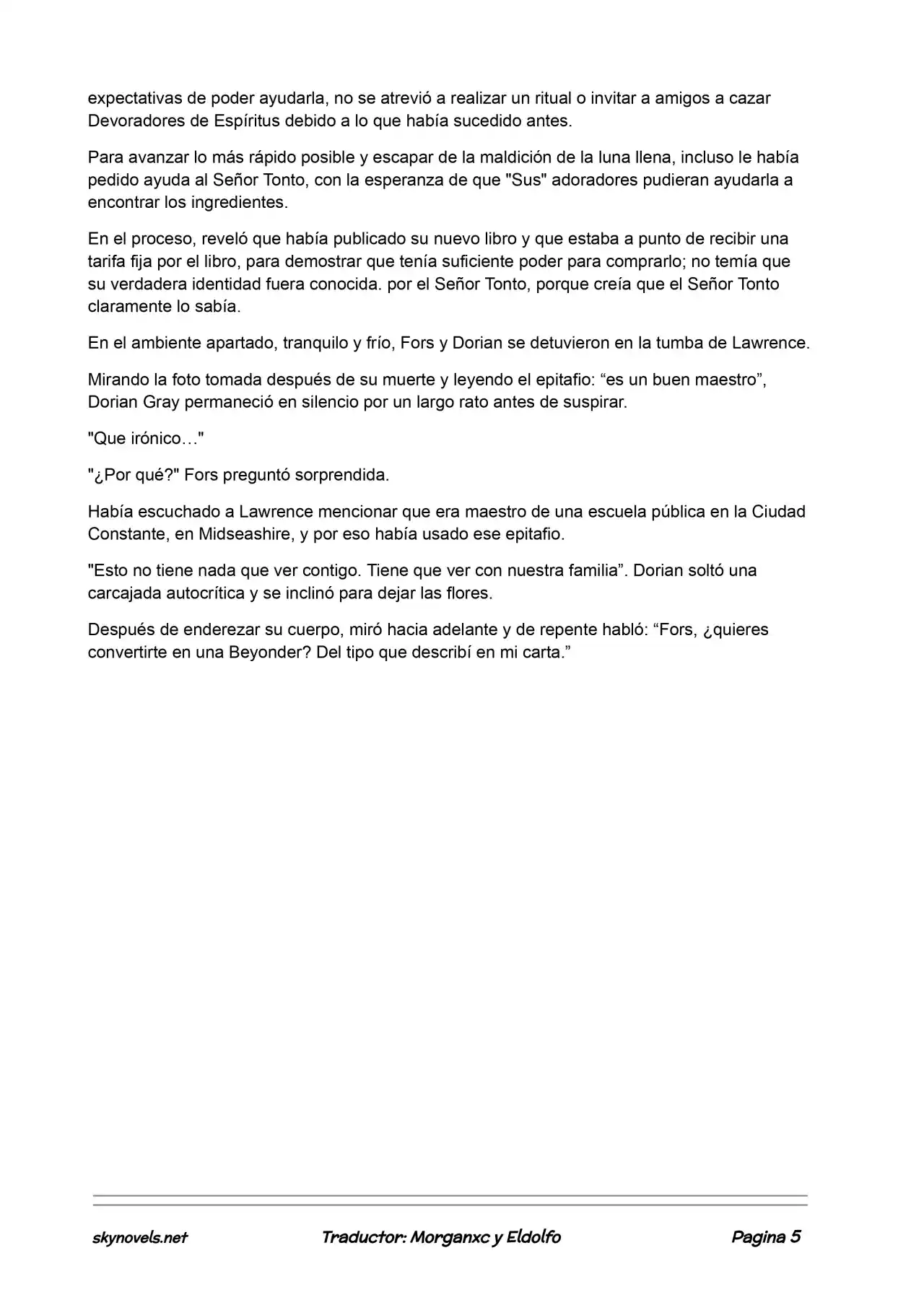 Lord Of The Mysteries (Novela) - Capítulo 431 - Página 5 - LectorTMOo