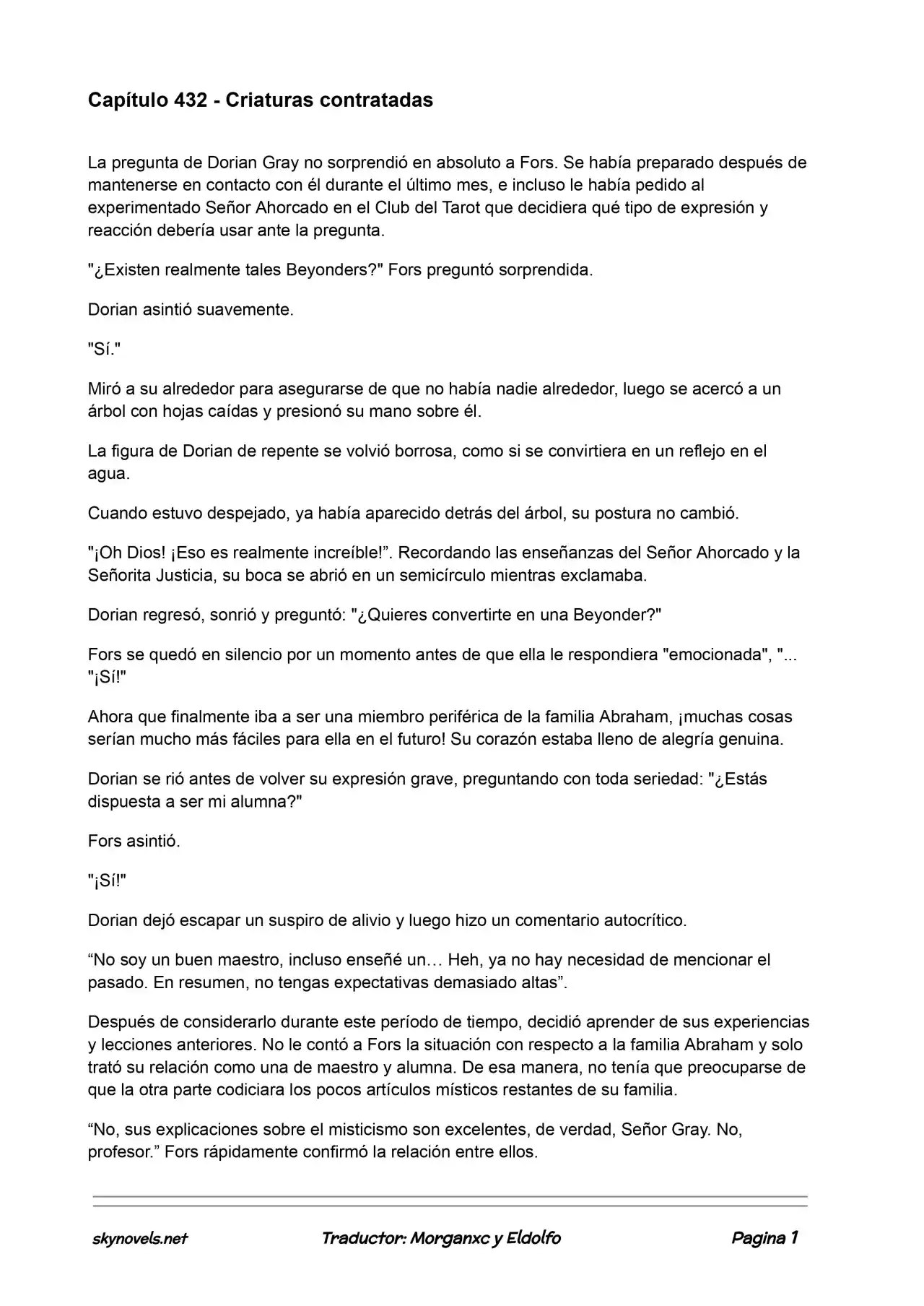 Lord Of The Mysteries (Novela) - Capítulo 432 - Página 1 - LectorTMOo