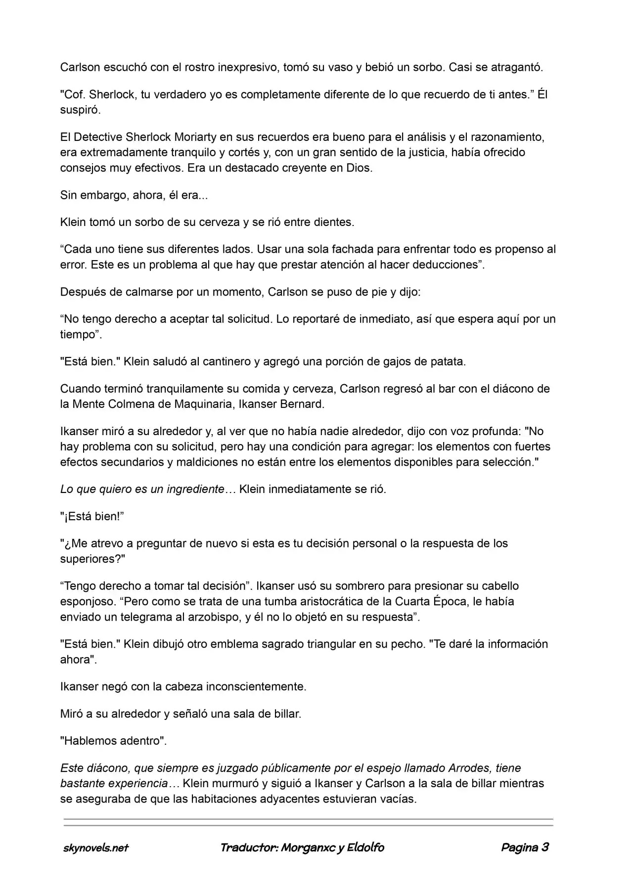 Lord Of The Mysteries (Novela) - Capítulo 436 - Página 3 - LectorTMOo