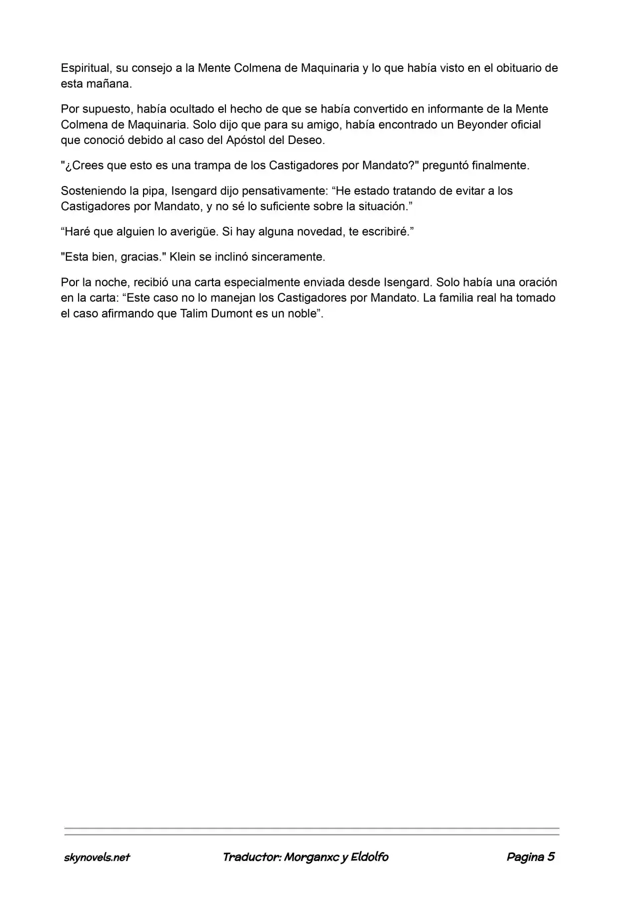 Lord Of The Mysteries (Novela) - Capítulo 437 - Página 5 - LectorTMOo
