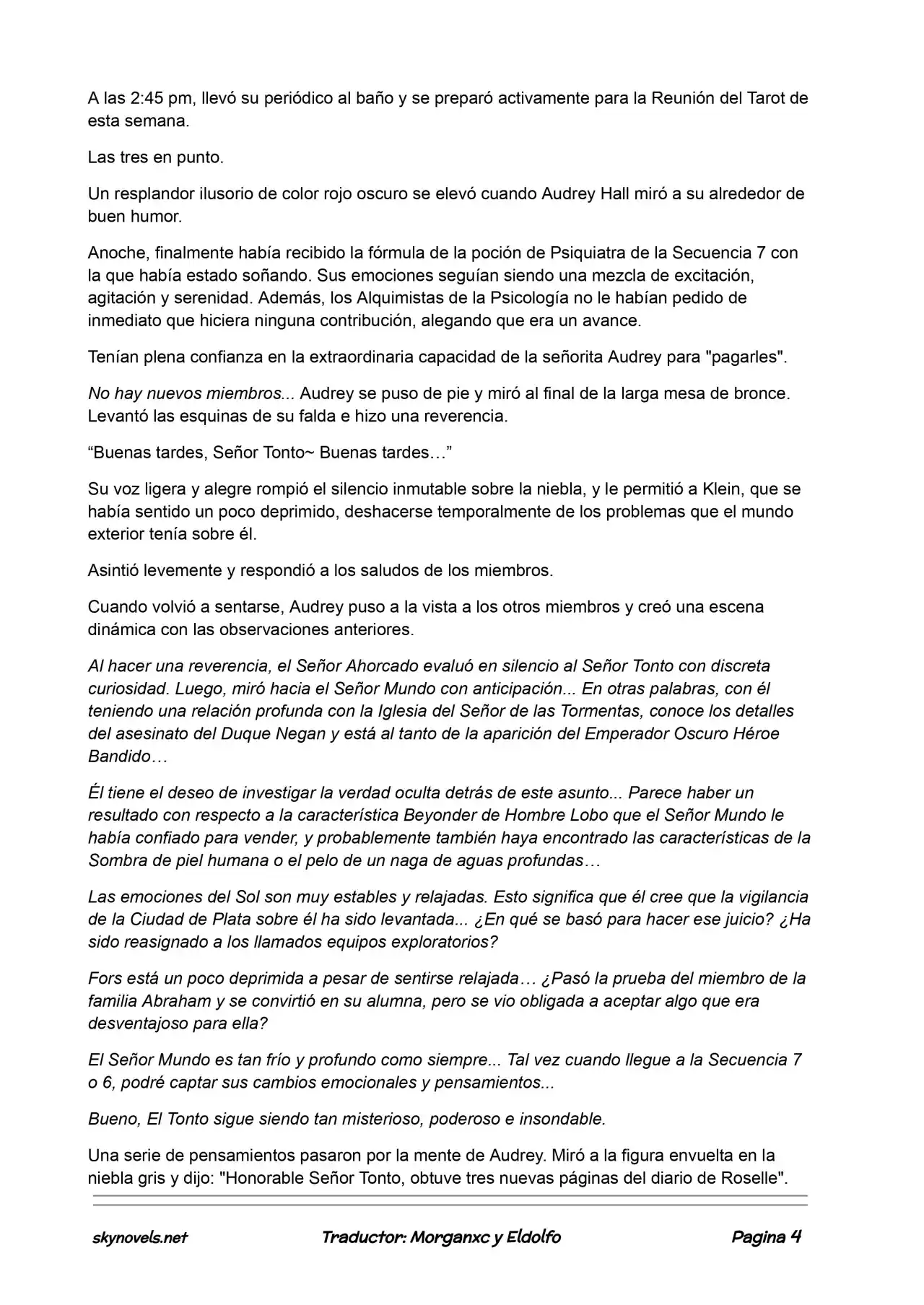 Lord Of The Mysteries (Novela) - Capítulo 439 - Página 4 - LectorTMOo