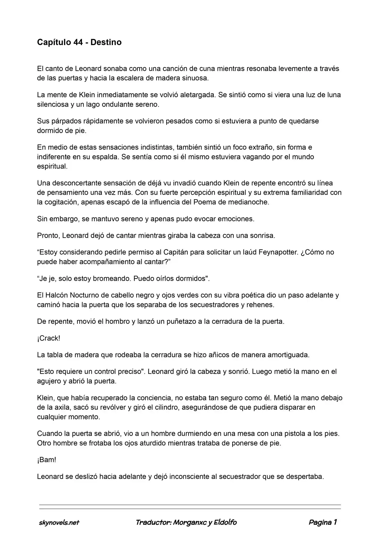 Lord Of The Mysteries (Novela) - Capítulo 44 - Página 1 - LectorTMOo