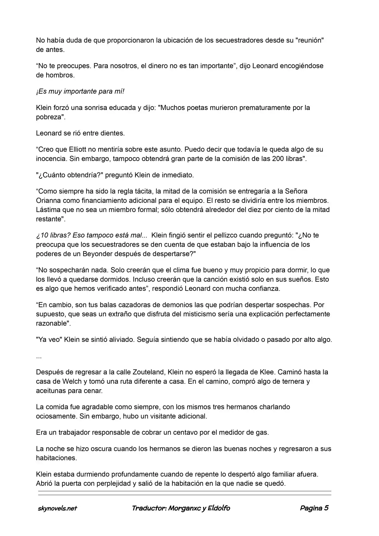 Lord Of The Mysteries (Novela) - Capítulo 44 - Página 5 - LectorTMOo