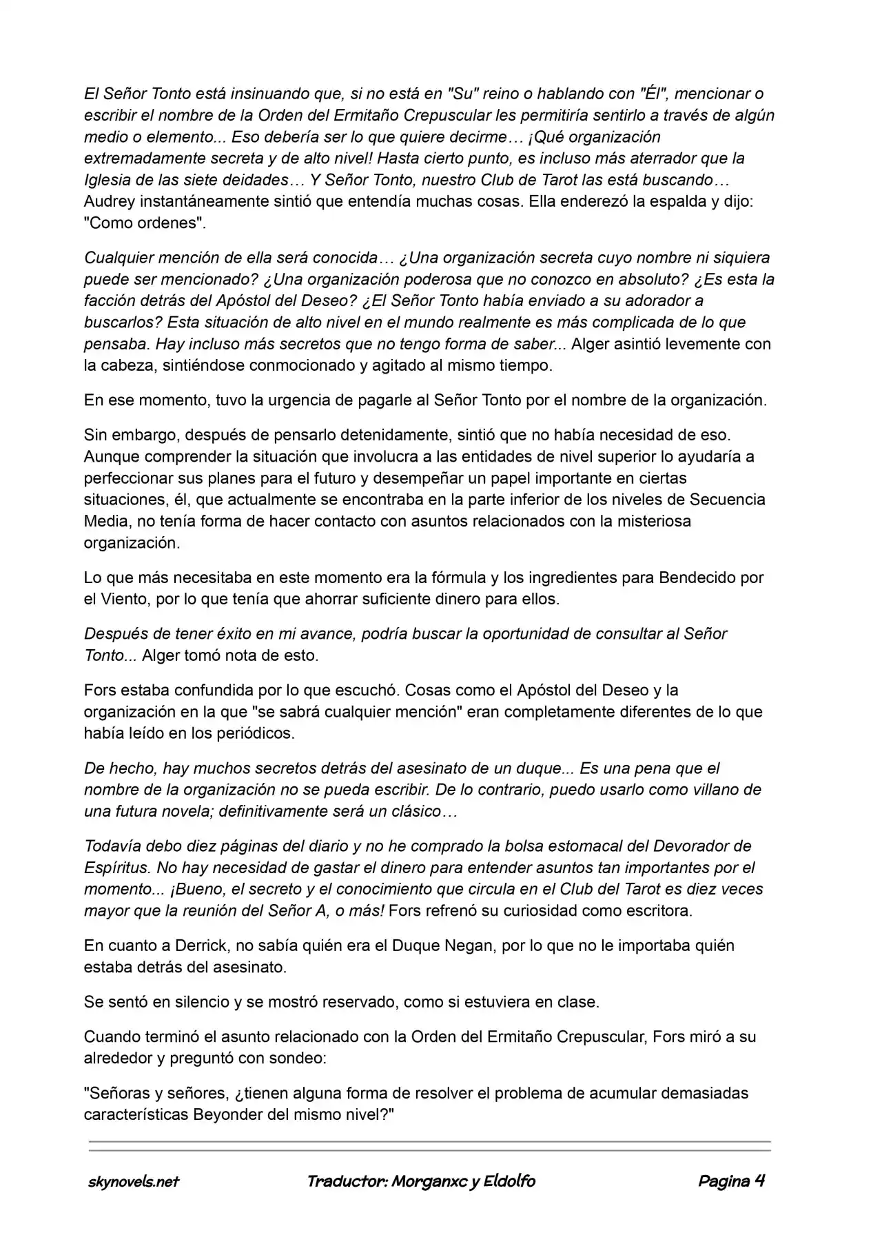 Lord Of The Mysteries (Novela) - Capítulo 441 - Página 4 - LectorTMOo