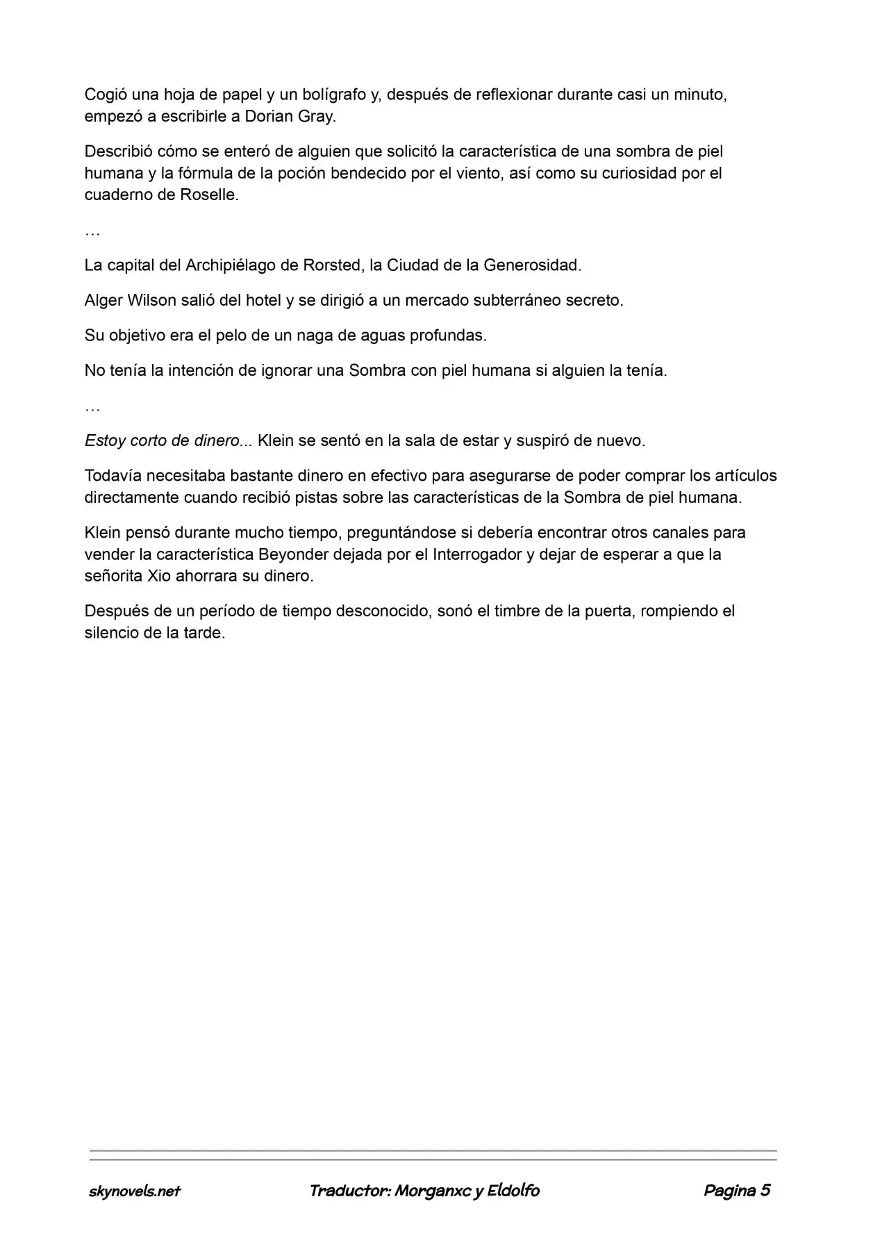 Lord Of The Mysteries (Novela) - Capítulo 442 - Página 5 - LectorTMOo