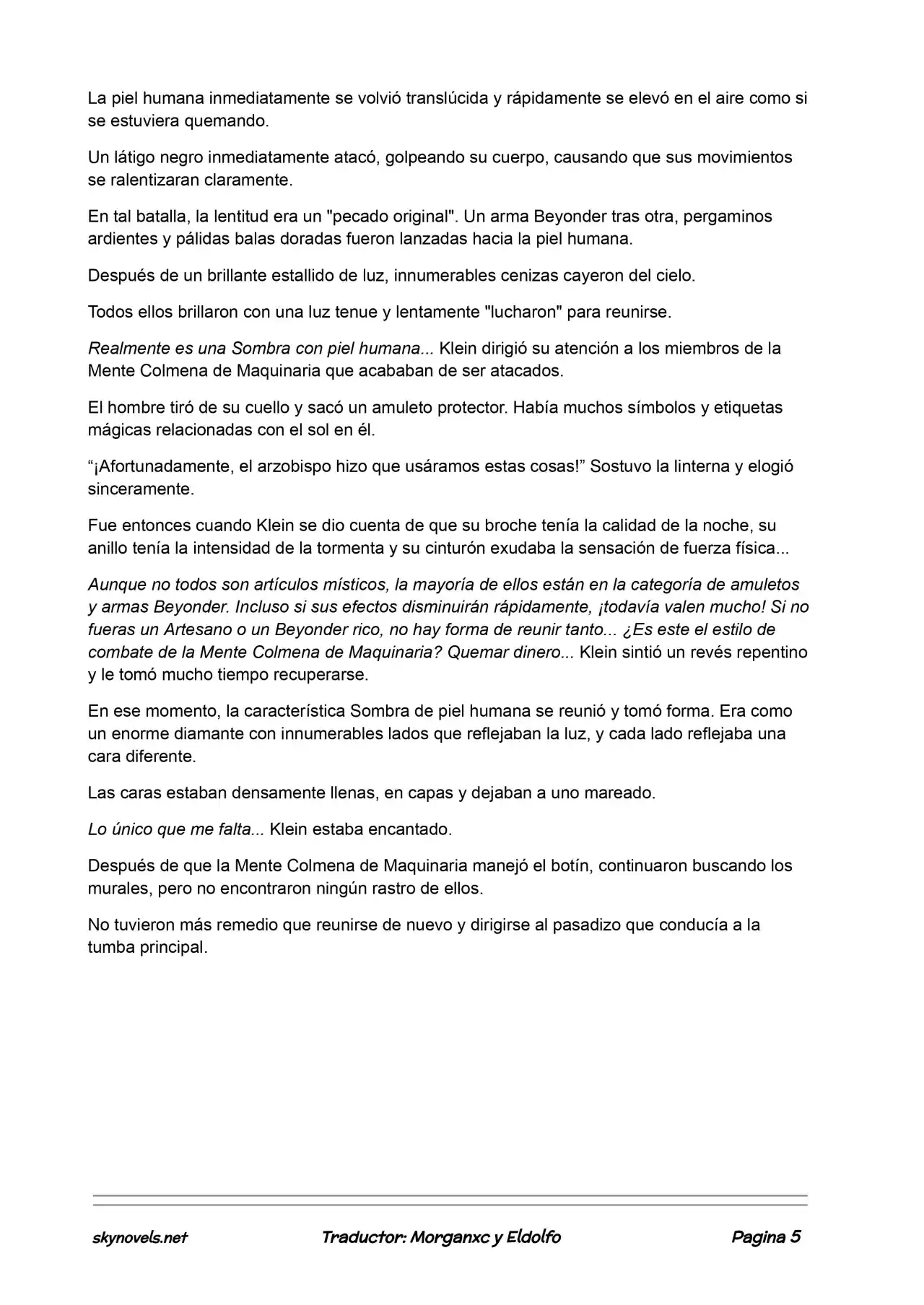 Lord Of The Mysteries (Novela) - Capítulo 446 - Página 5 - LectorTMOo