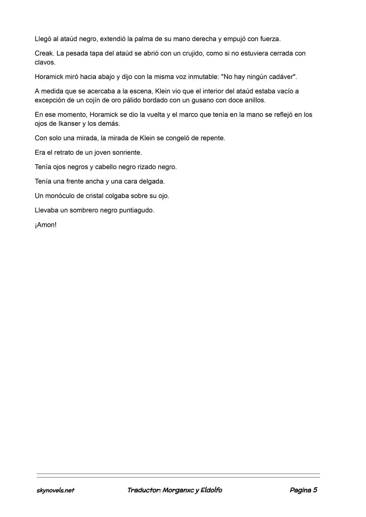 Lord Of The Mysteries (Novela) - Capítulo 447 - Página 5 - LectorTMOo