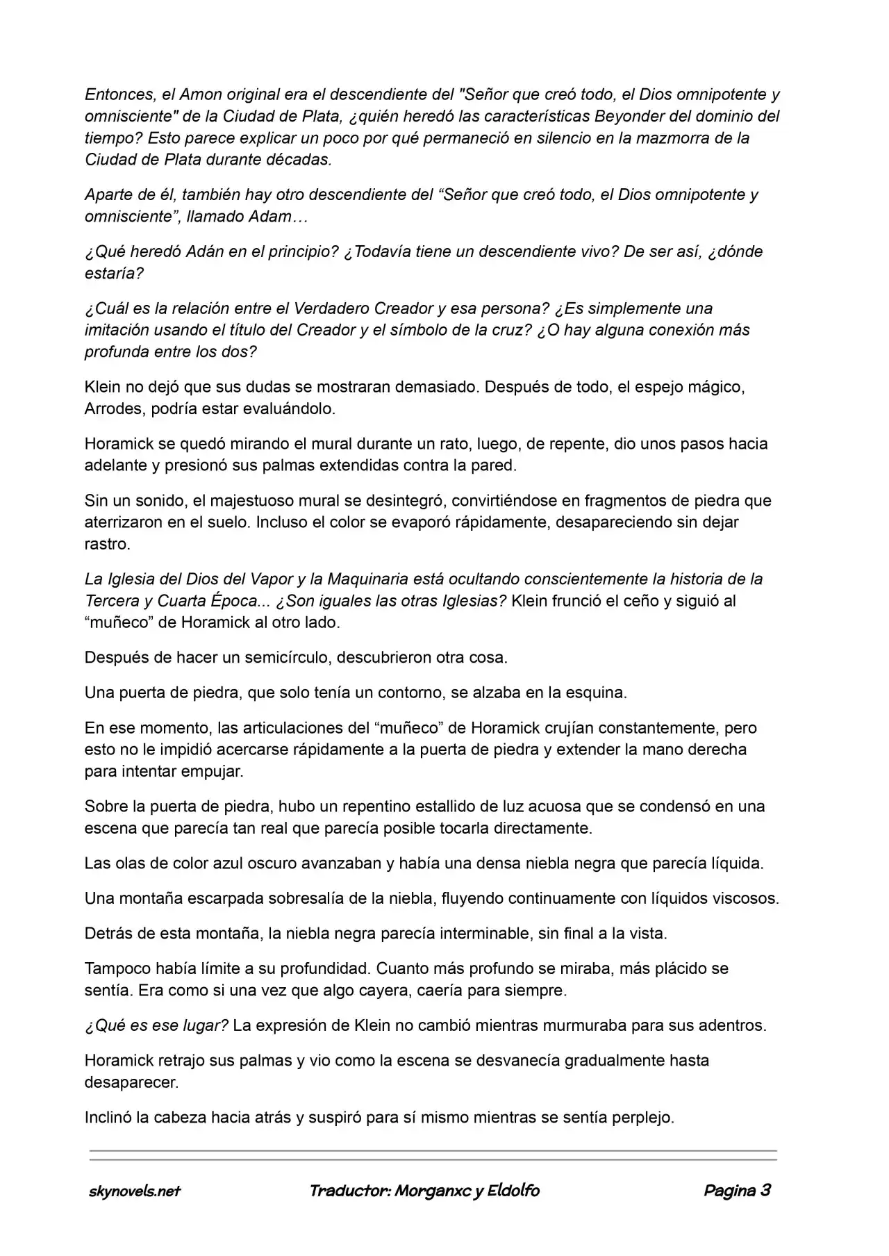 Lord Of The Mysteries (Novela) - Capítulo 448 - Página 3 - LectorTMOo