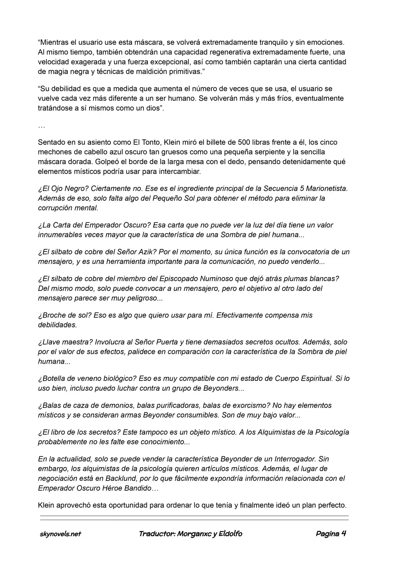 Lord Of The Mysteries (Novela) - Capítulo 449 - Página 4 - LectorTMOo