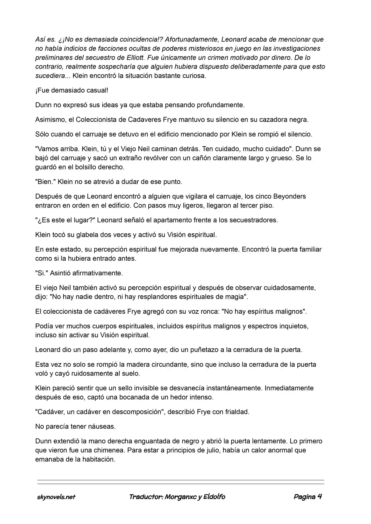 Lord Of The Mysteries (Novela) - Capítulo 45 - Página 4 - LectorTMOo