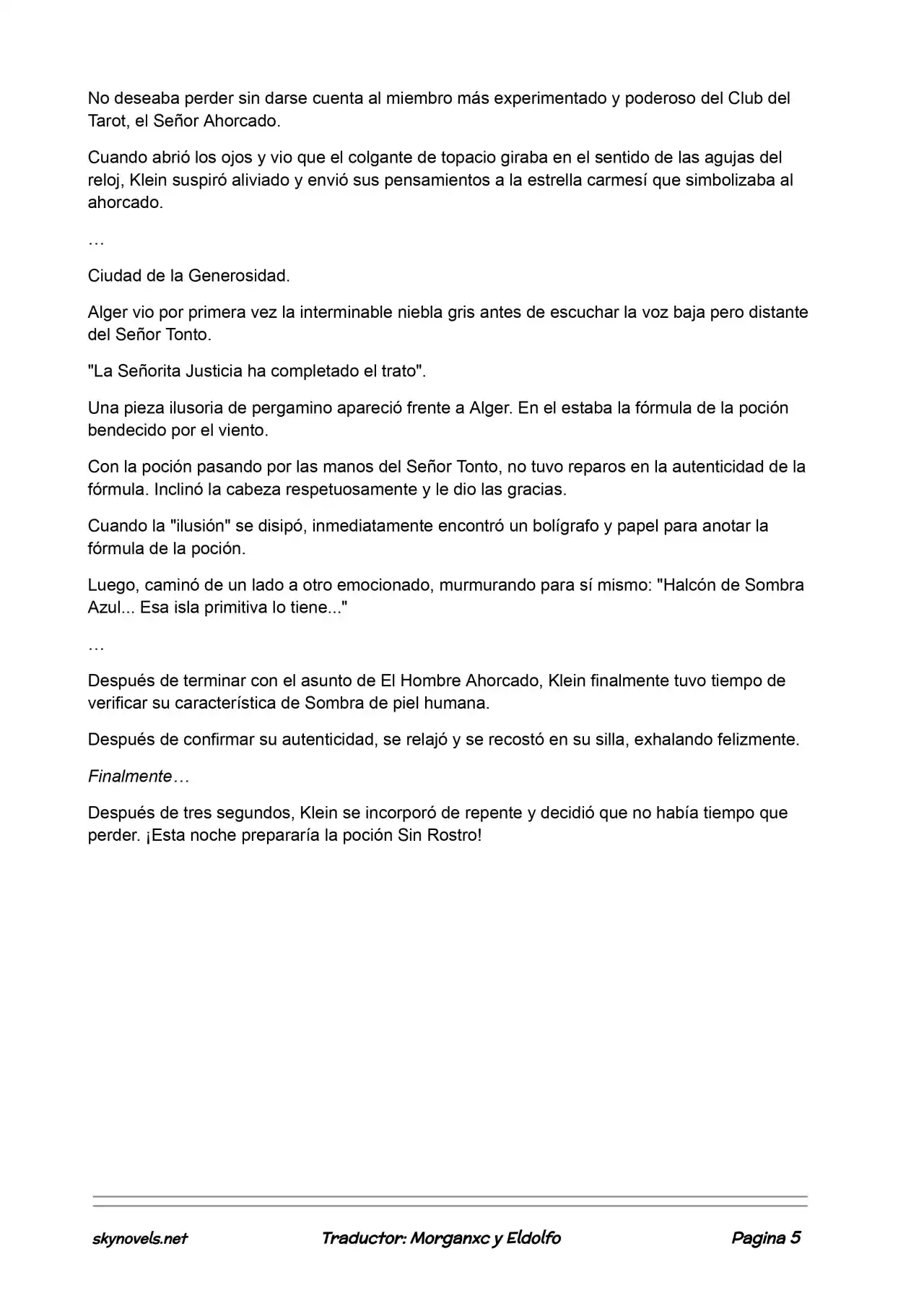 Lord Of The Mysteries (Novela) - Capítulo 450 - Página 5 - LectorTMOo