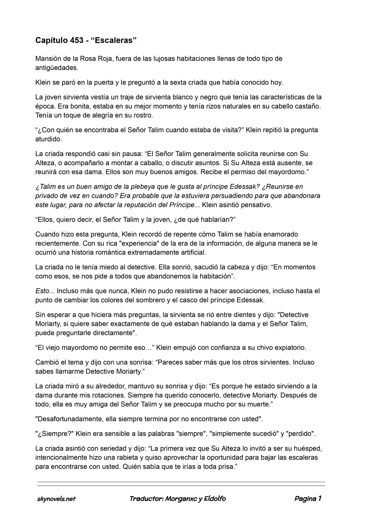 Lord Of The Mysteries (Novela) - Capítulo 453 - Página 1 - LectorTMOo