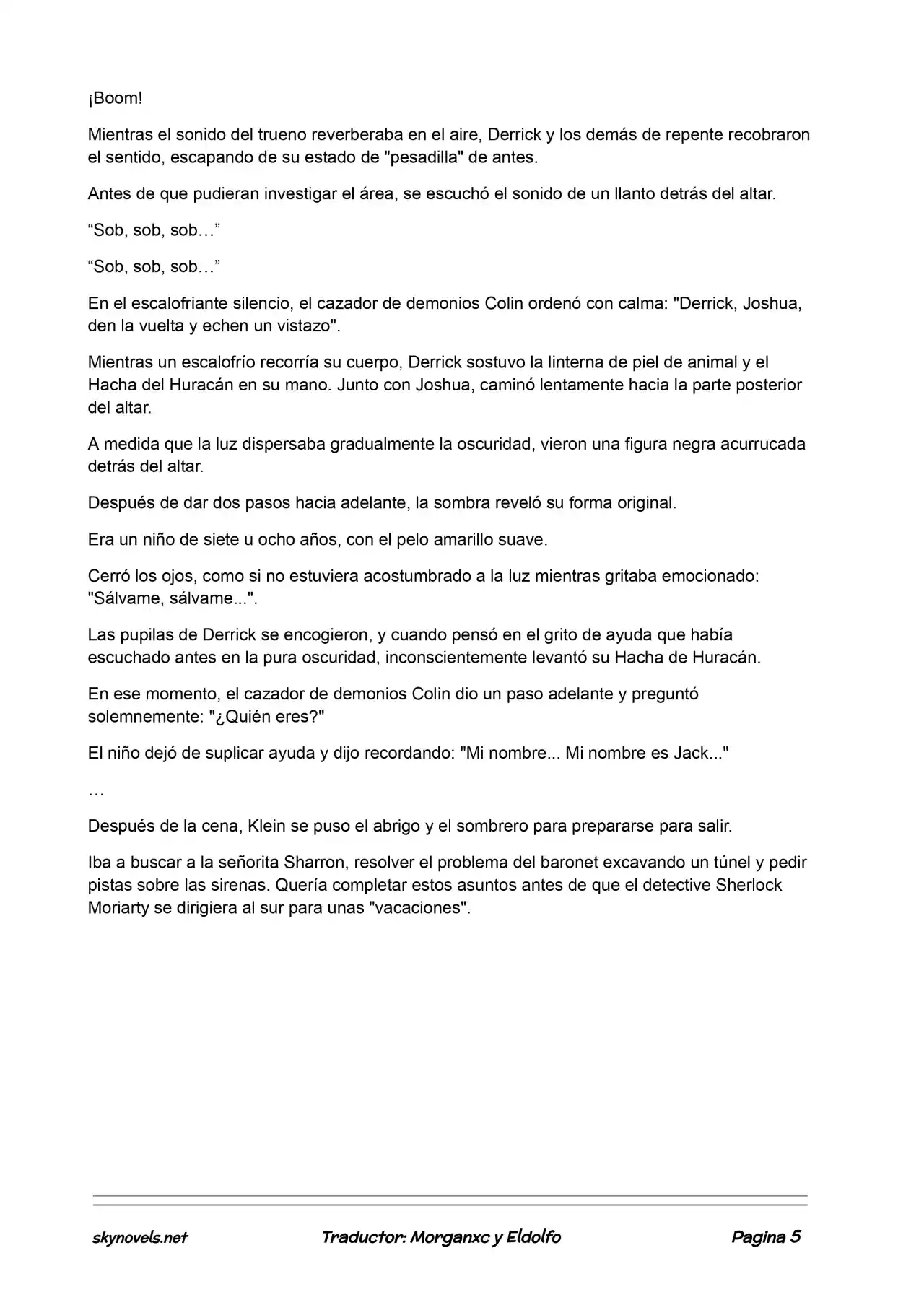 Lord Of The Mysteries (Novela) - Capítulo 455 - Página 5 - LectorTMOo
