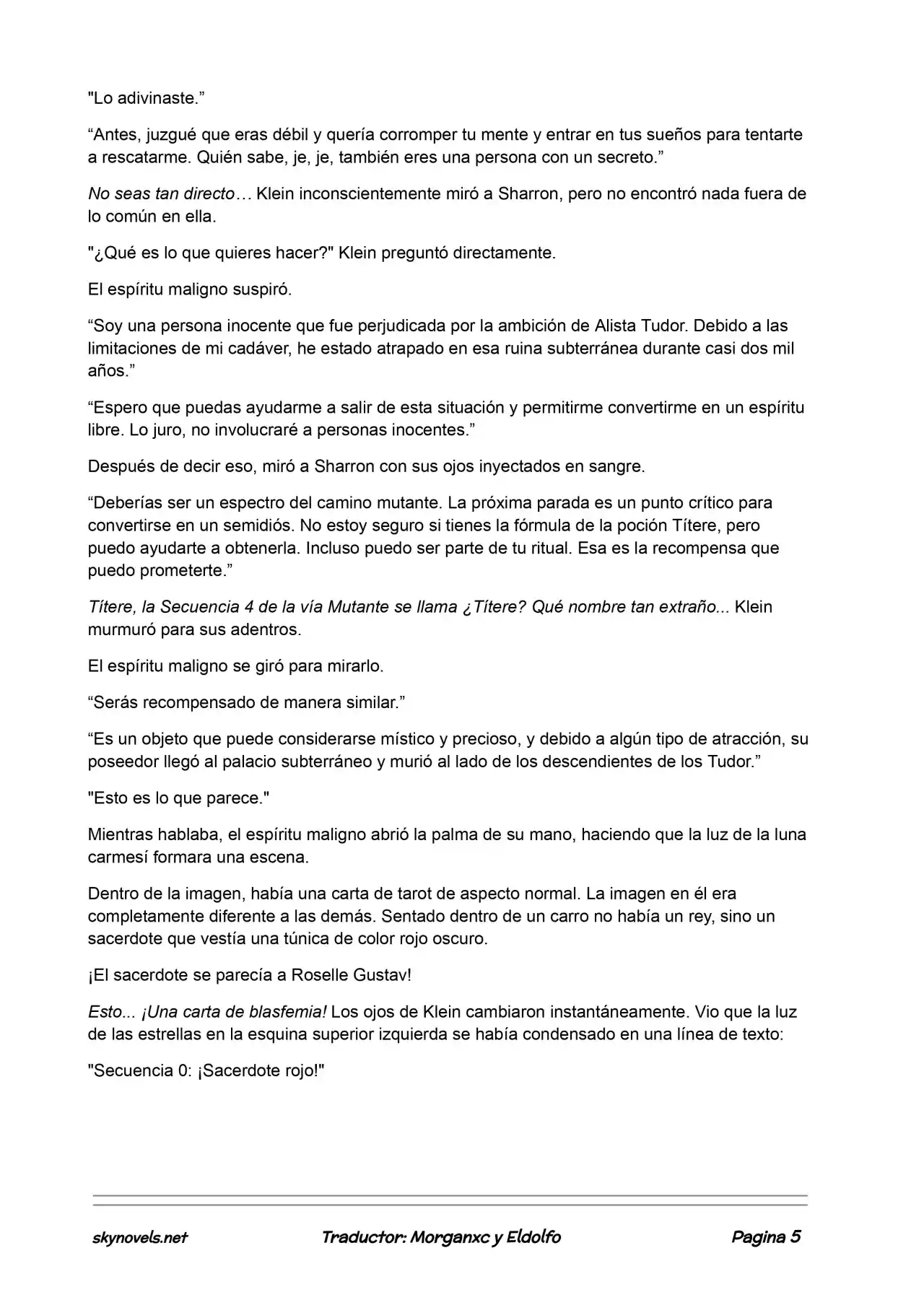 Lord Of The Mysteries (Novela) - Capítulo 456 - Página 5 - LectorTMOo