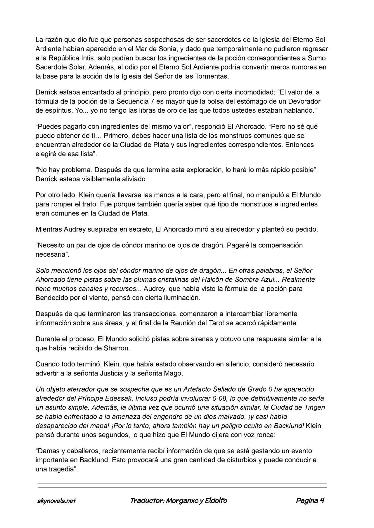 Lord Of The Mysteries (Novela) - Capítulo 463 - Página 4 - LectorTMOo