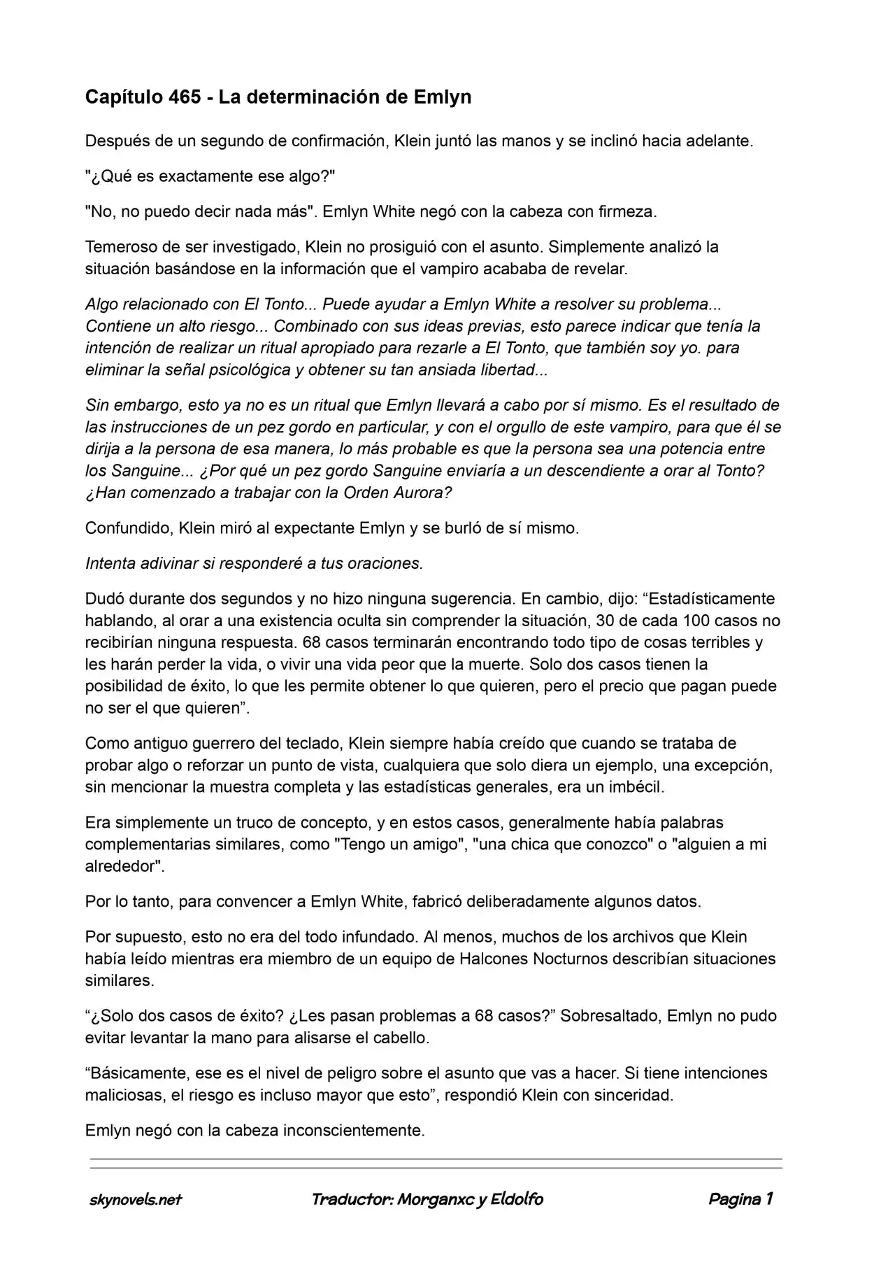 Lord Of The Mysteries (Novela) - Capítulo 465 - Página 1 - LectorTMOo