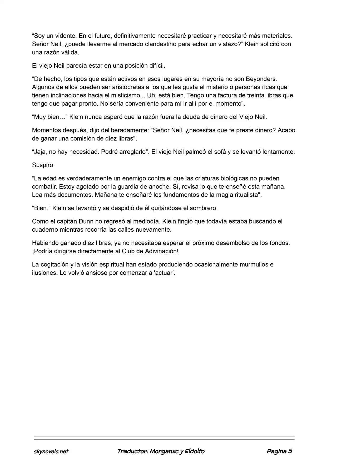 Lord Of The Mysteries (Novela) - Capítulo 47 - Página 5 - LectorTMOo