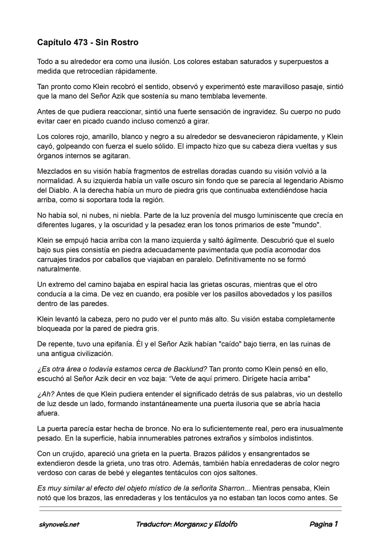 Lord Of The Mysteries (Novela) - Capítulo 473 - Página 1 - LectorTMOo