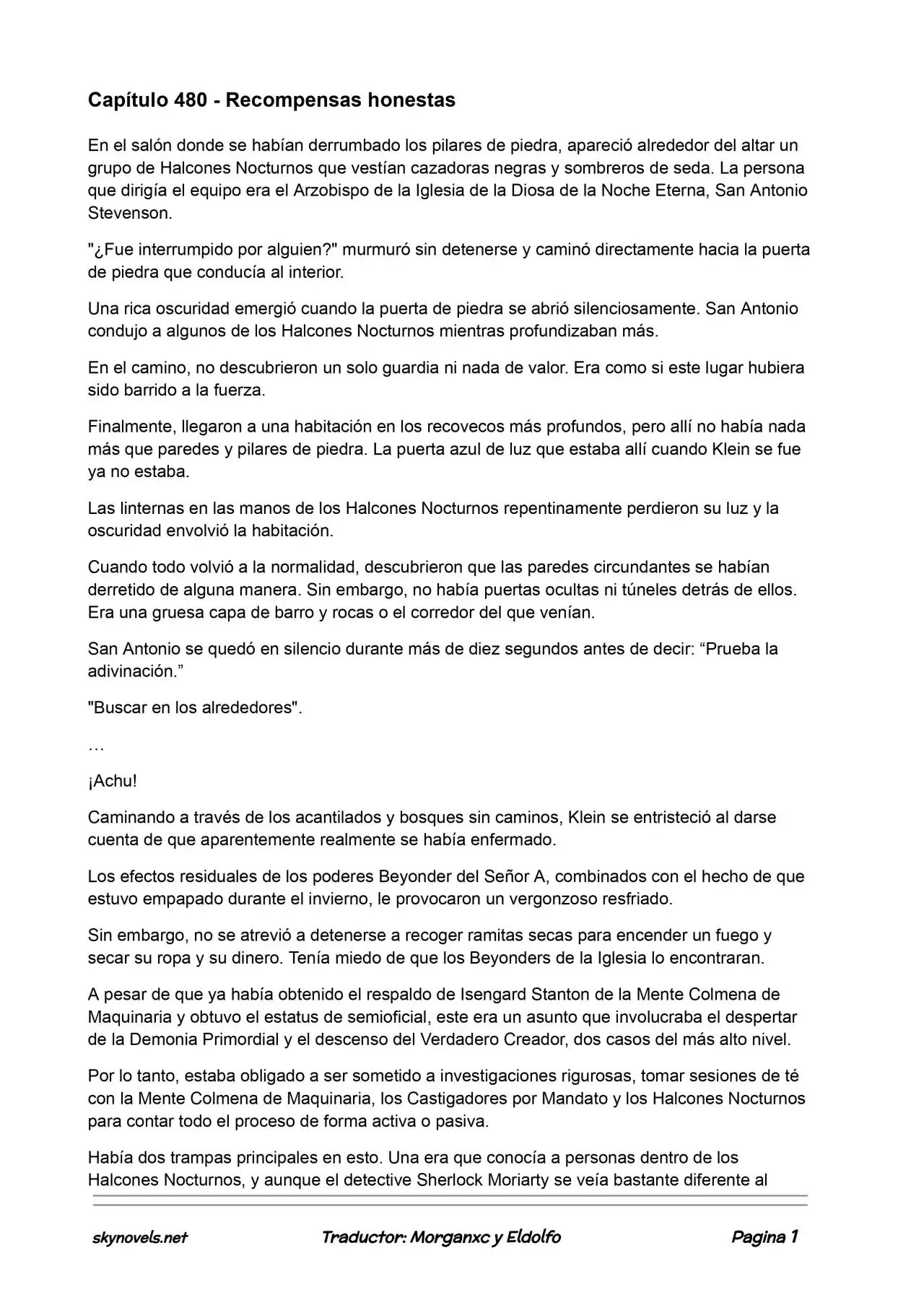 Lord Of The Mysteries (Novela) - Capítulo 480 - Página 1 - LectorTMOo