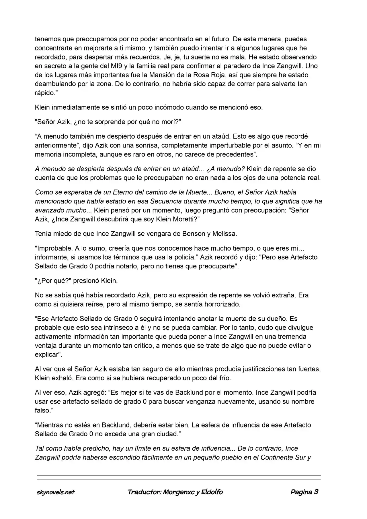 Lord Of The Mysteries (Novela) - Capítulo 480 - Página 3 - LectorTMOo