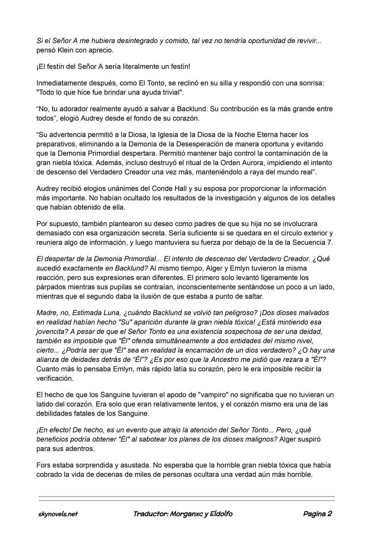 Lord Of The Mysteries (Novela) - Capítulo 484 - Página 2 - LectorTMOo