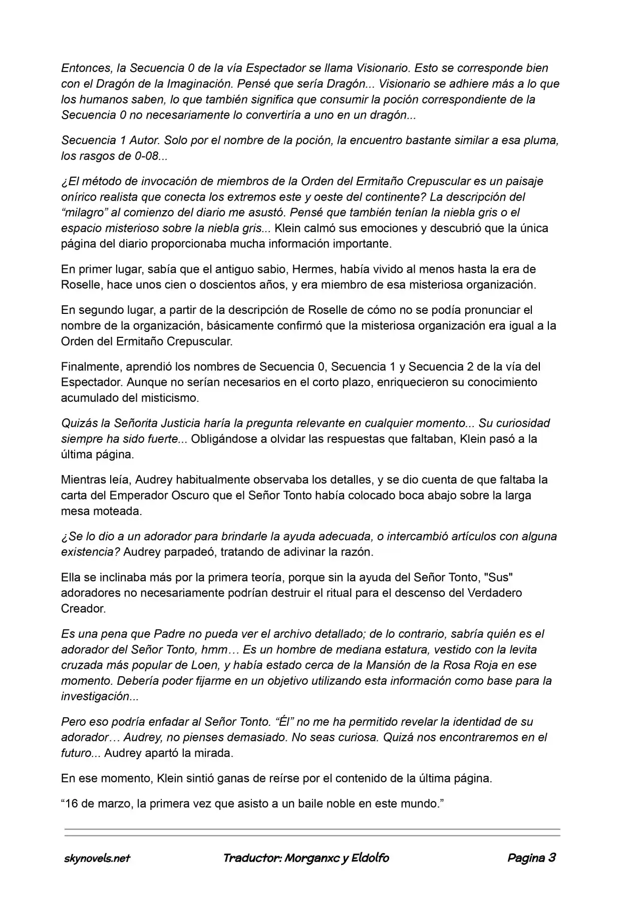 Lord Of The Mysteries (Novela) - Capítulo 485 - Página 3 - LectorTMOo