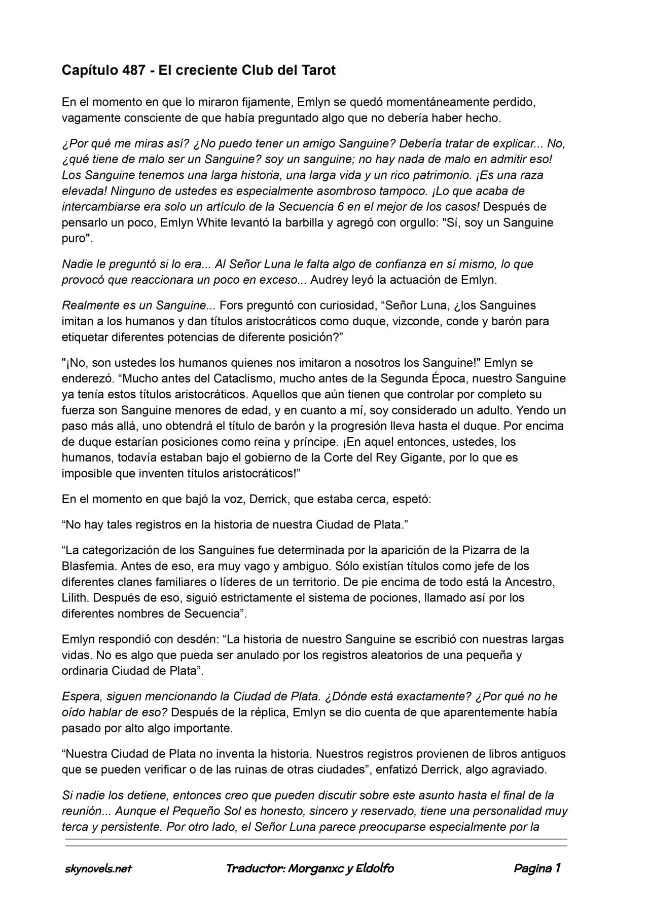 Lord Of The Mysteries (Novela) - Capítulo 487 - Página 1 - LectorTMOo