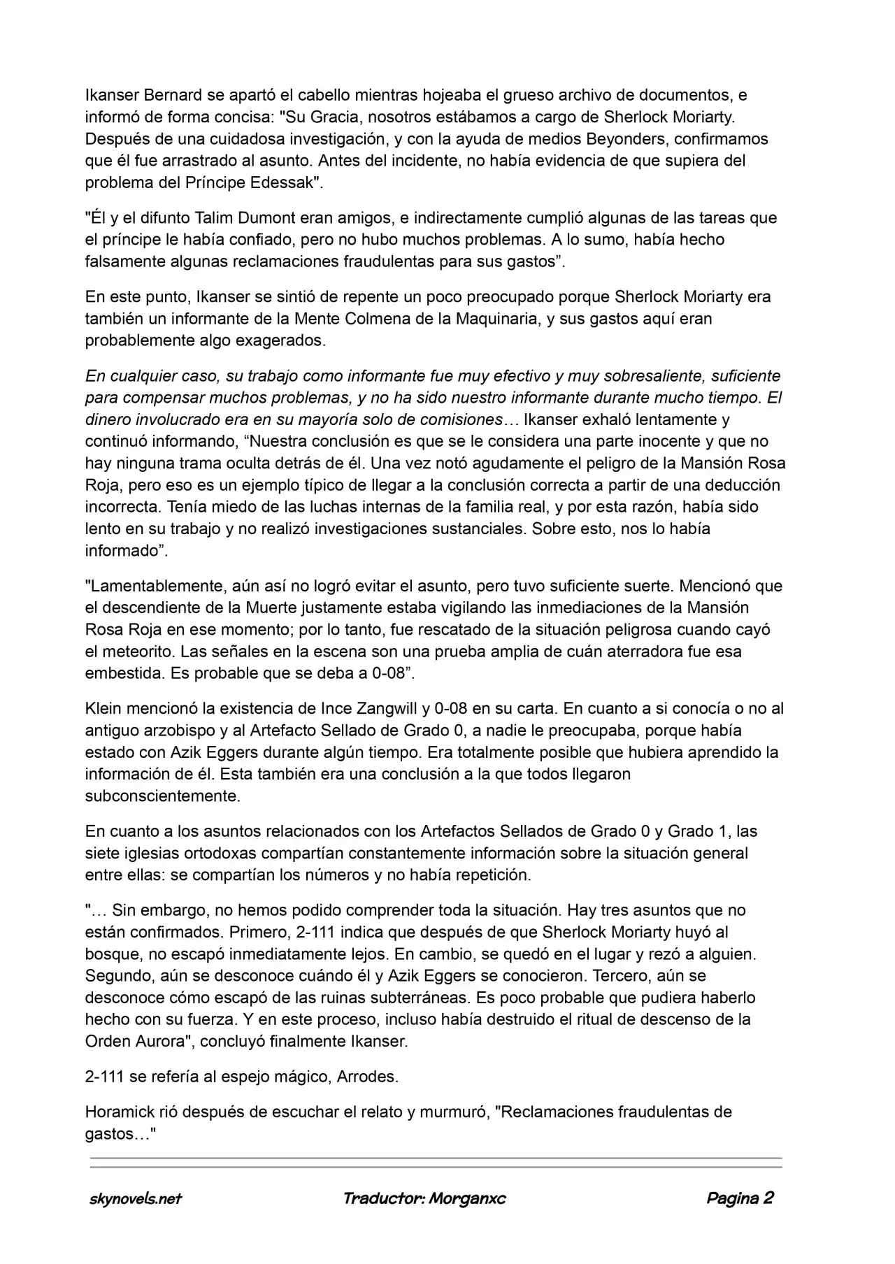 Lord Of The Mysteries (Novela) - Capítulo 491 - Página 2 - LectorTMOo