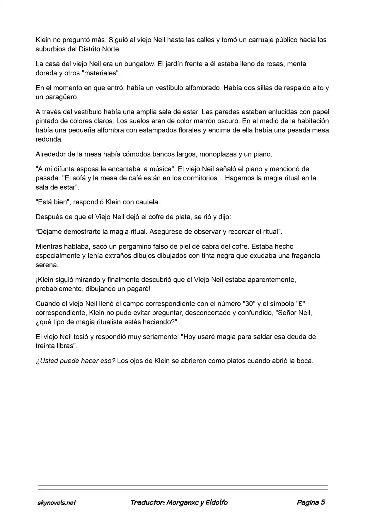 Lord Of The Mysteries (Novela) - Capítulo 50 - Página 5 - LectorTMOo
