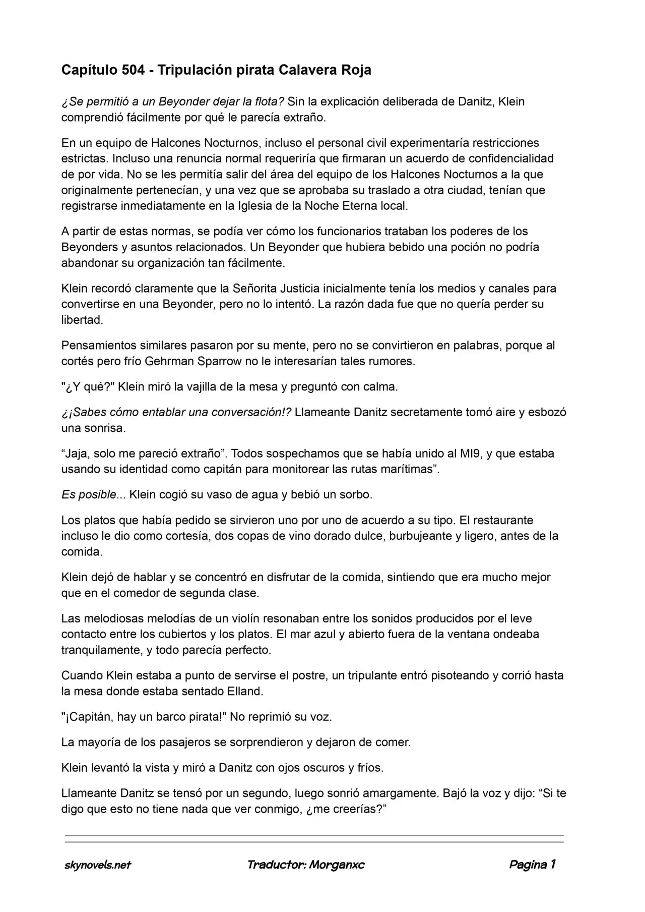 Lord Of The Mysteries (Novela) - Capítulo 504 - Página 1 - LectorTMOo