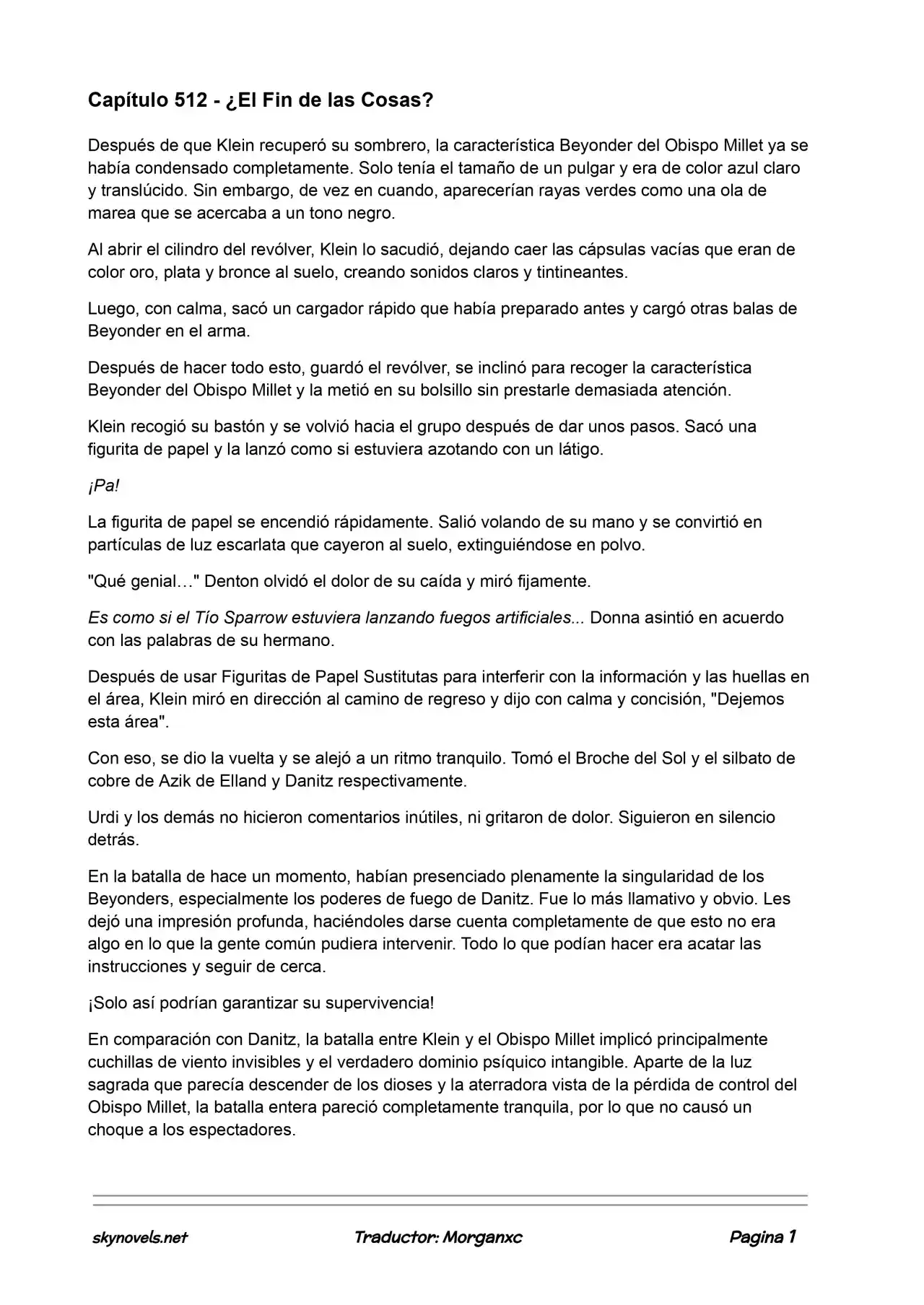 Lord Of The Mysteries (Novela) - Capítulo 512 - Página 1 - LectorTMOo