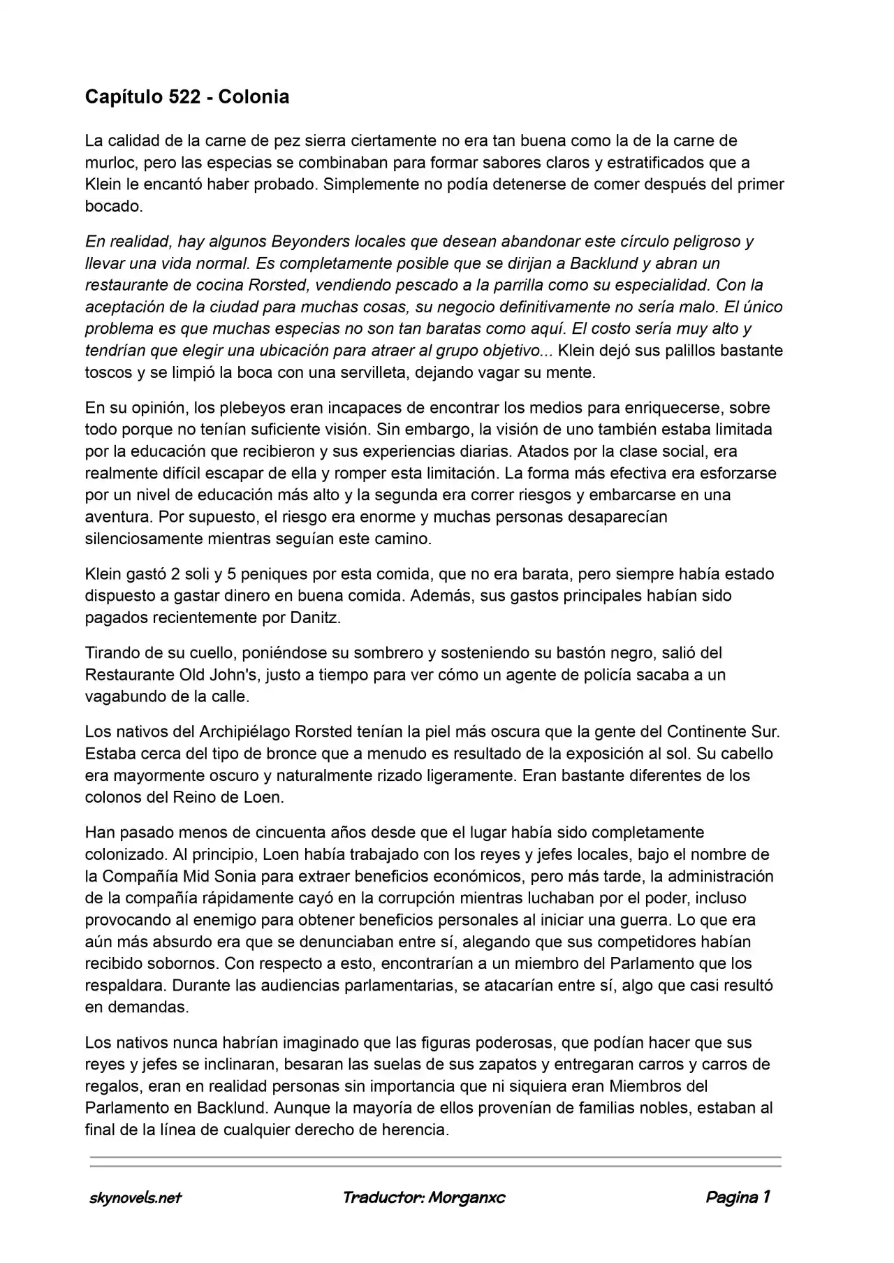 Lord Of The Mysteries (Novela) - Capítulo 522 - Página 1 - LectorTMOo