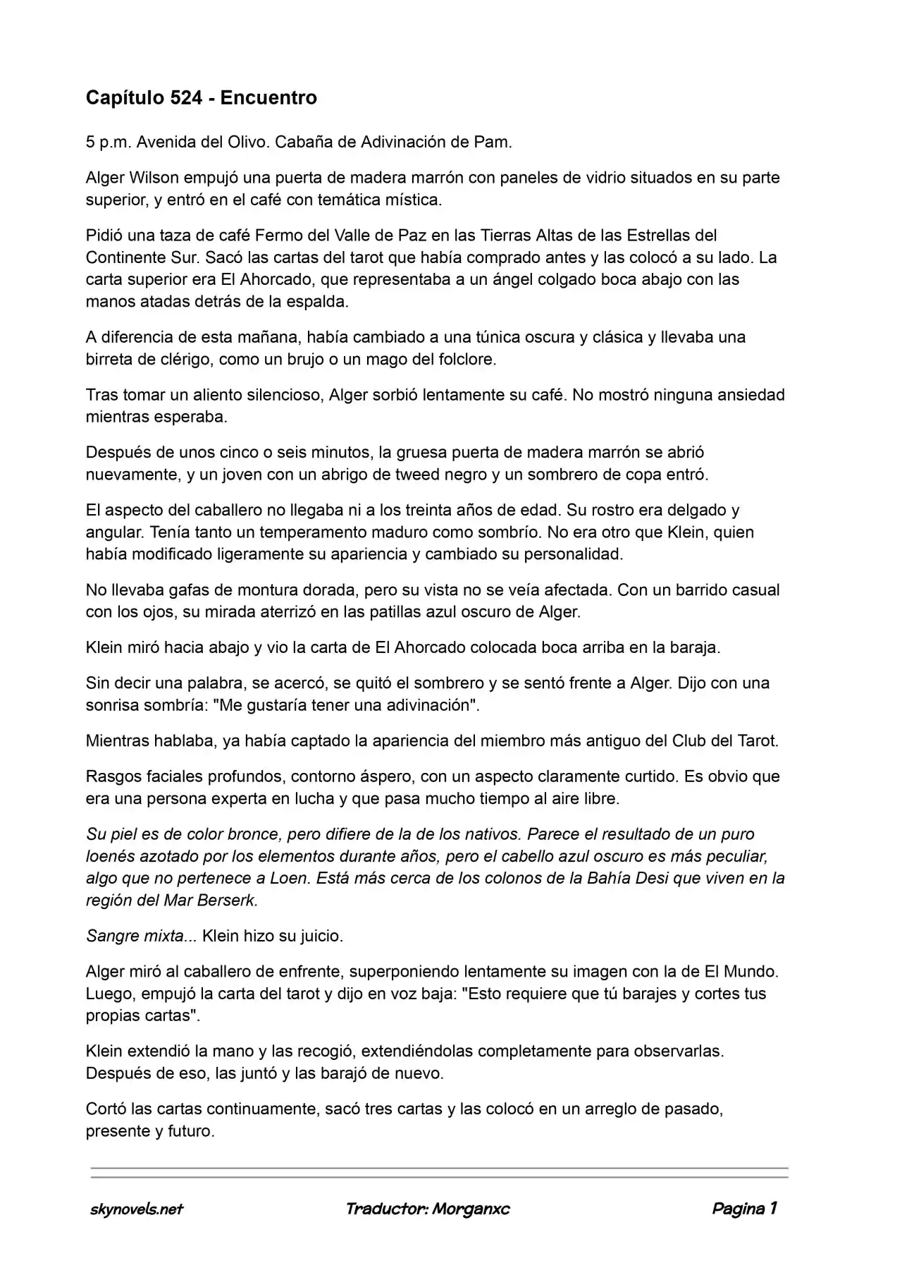 Lord Of The Mysteries (Novela) - Capítulo 524 - Página 1 - LectorTMOo