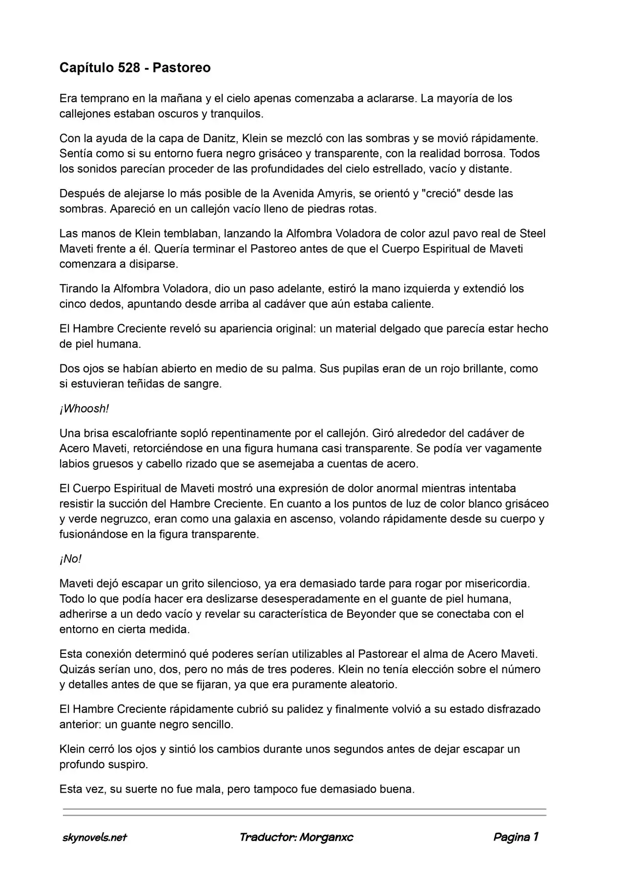 Lord Of The Mysteries (Novela) - Capítulo 528 - Página 1 - LectorTMOo