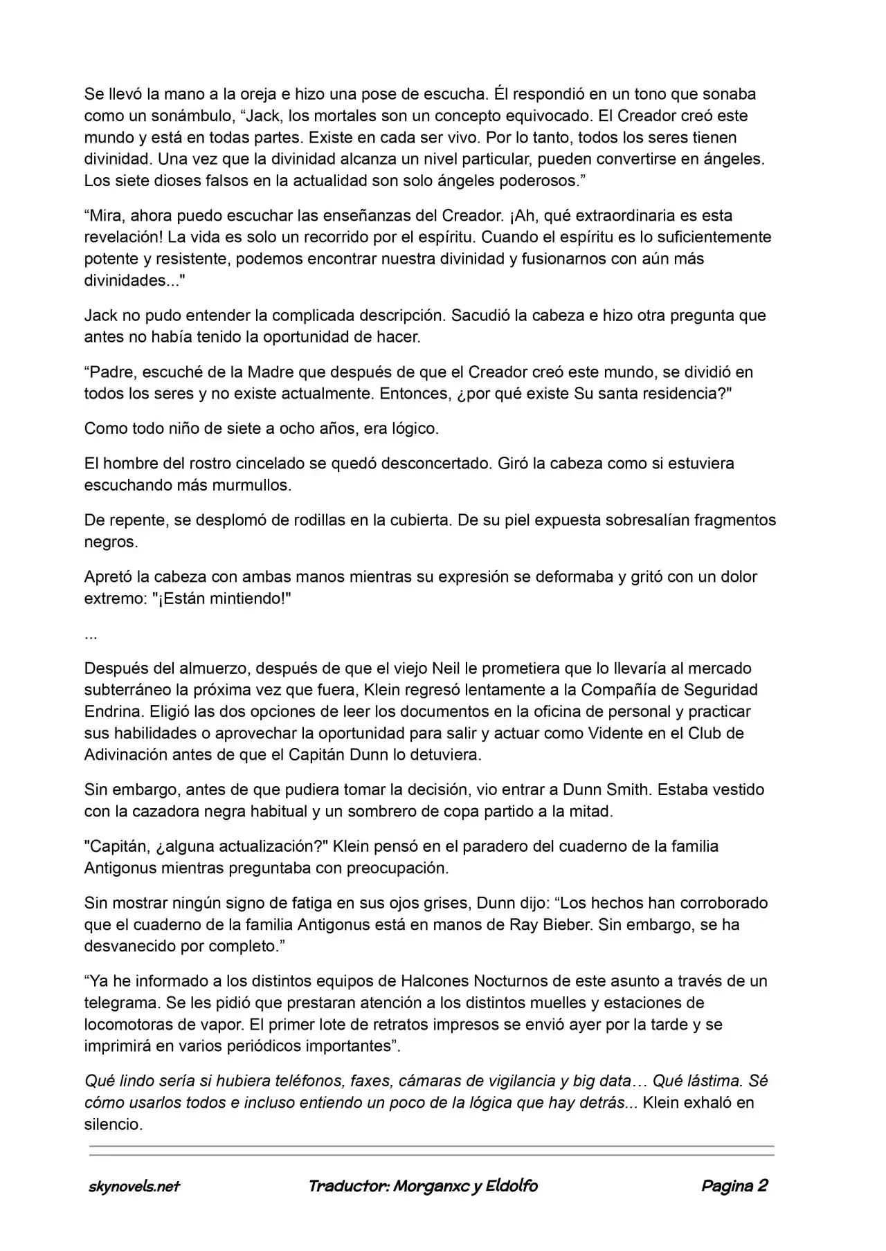 Lord Of The Mysteries (Novela) - Capítulo 53 - Página 2 - LectorTMOo