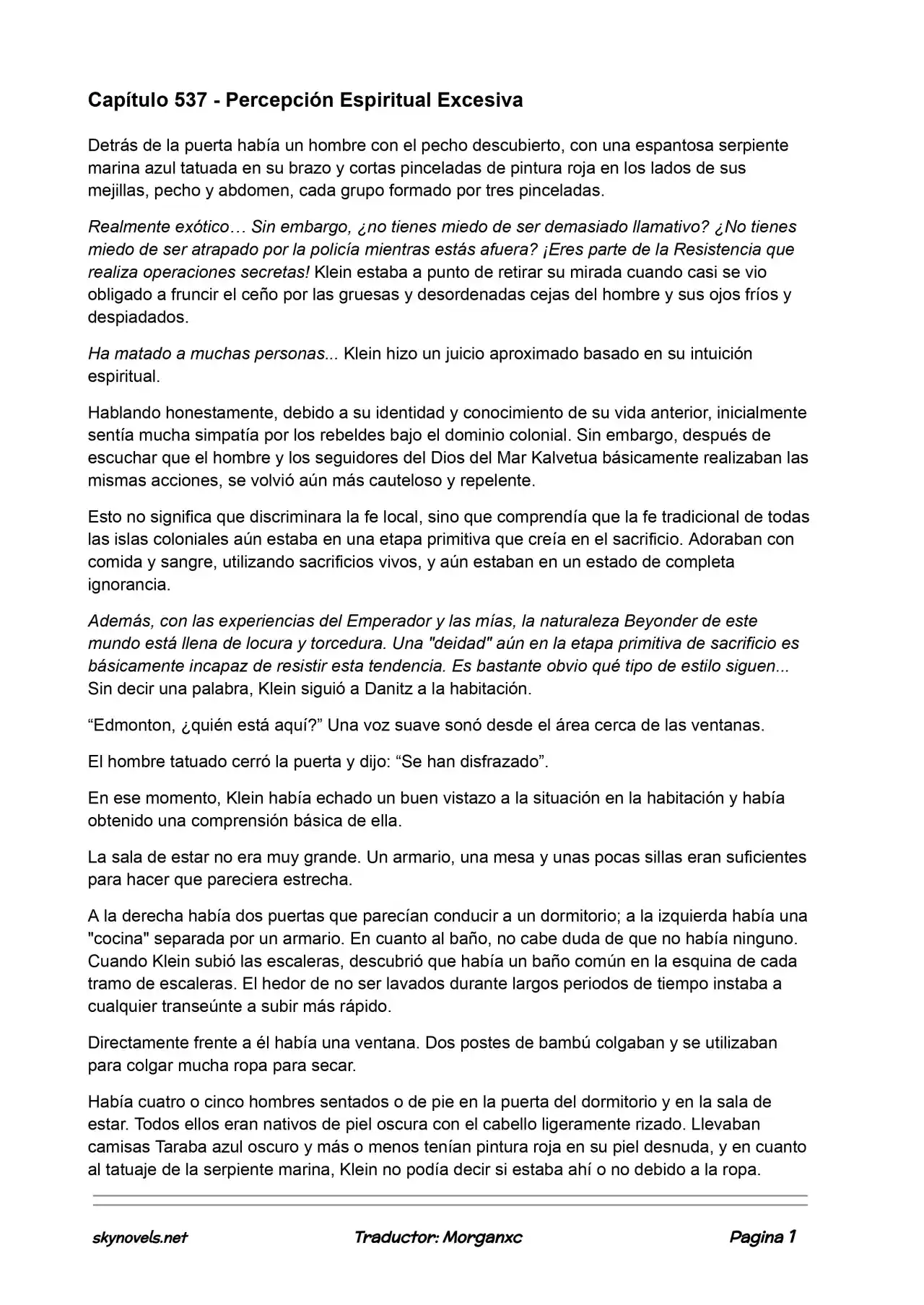 Lord Of The Mysteries (Novela) - Capítulo 537 - Página 1 - LectorTMOo