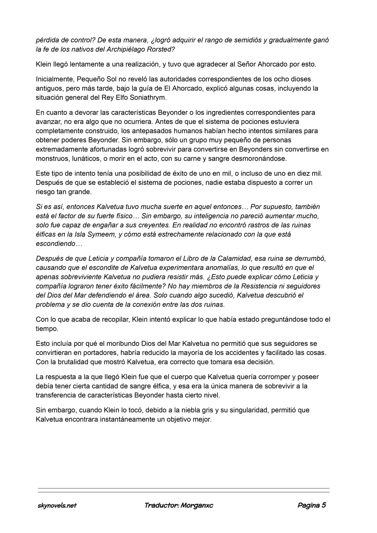 Lord Of The Mysteries (Novela) - Capítulo 543 - Página 5 - LectorTMOo