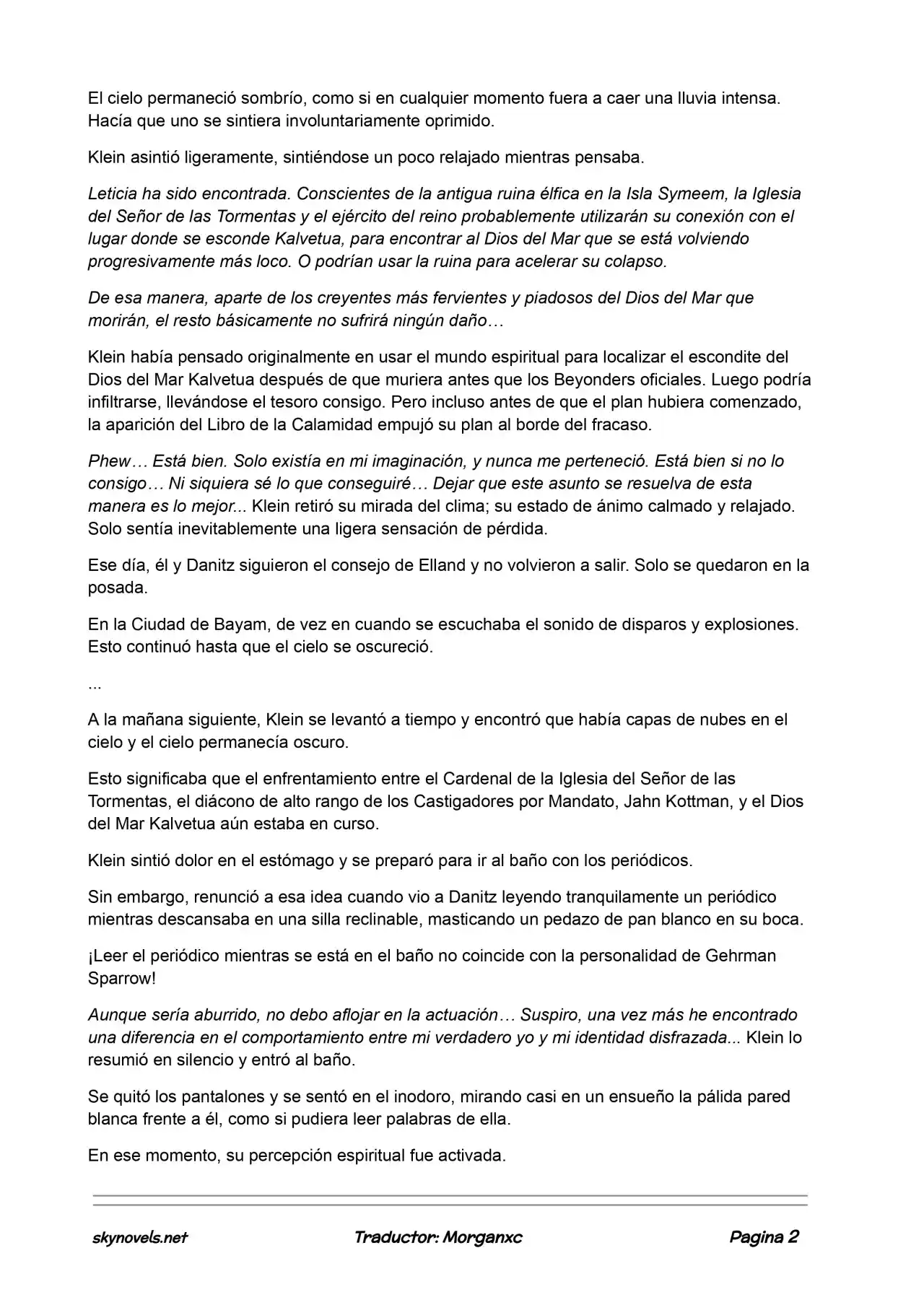 Lord Of The Mysteries (Novela) - Capítulo 544 - Página 2 - LectorTMOo