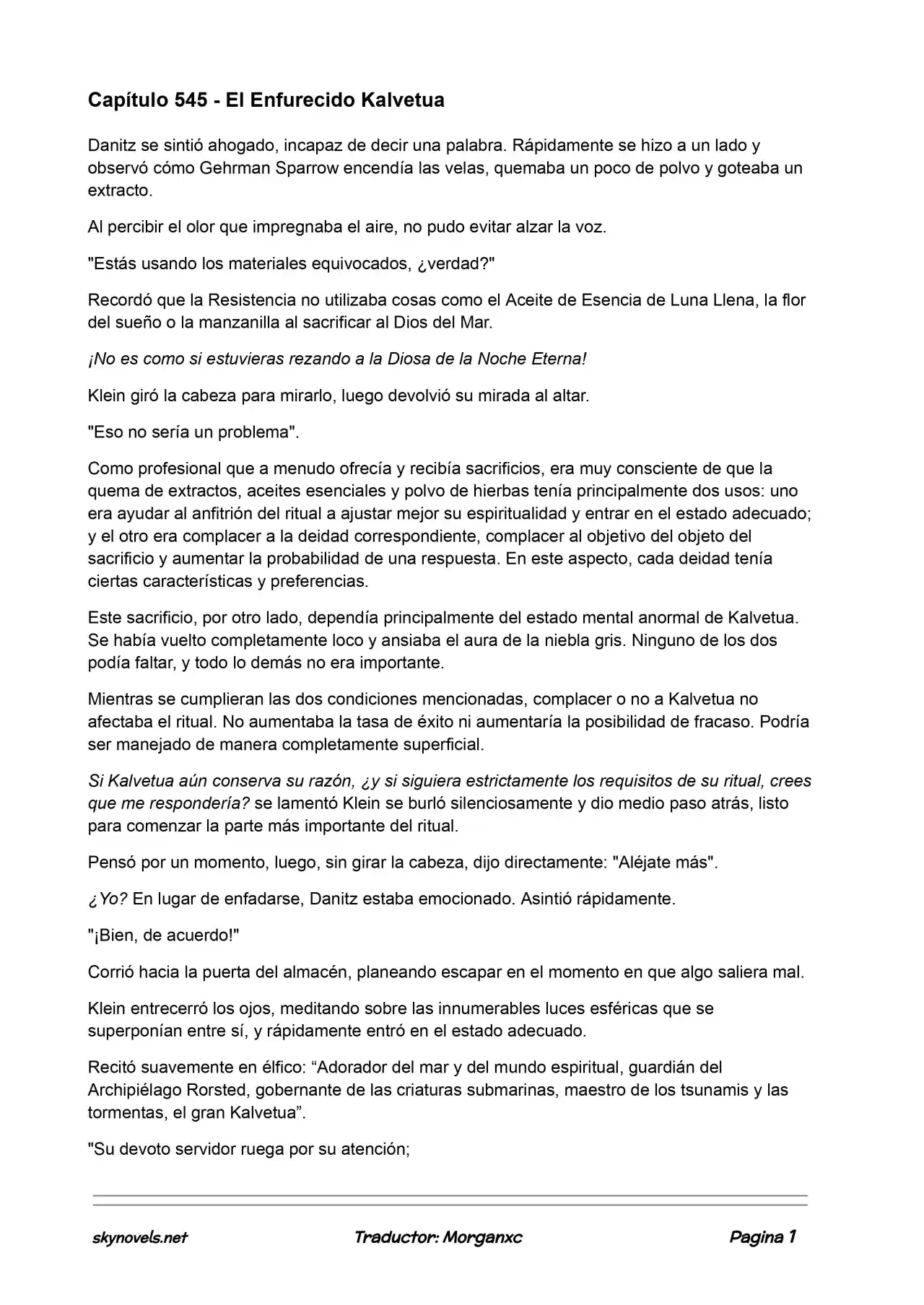 Lord Of The Mysteries (Novela) - Capítulo 545 - Página 1 - LectorTMOo