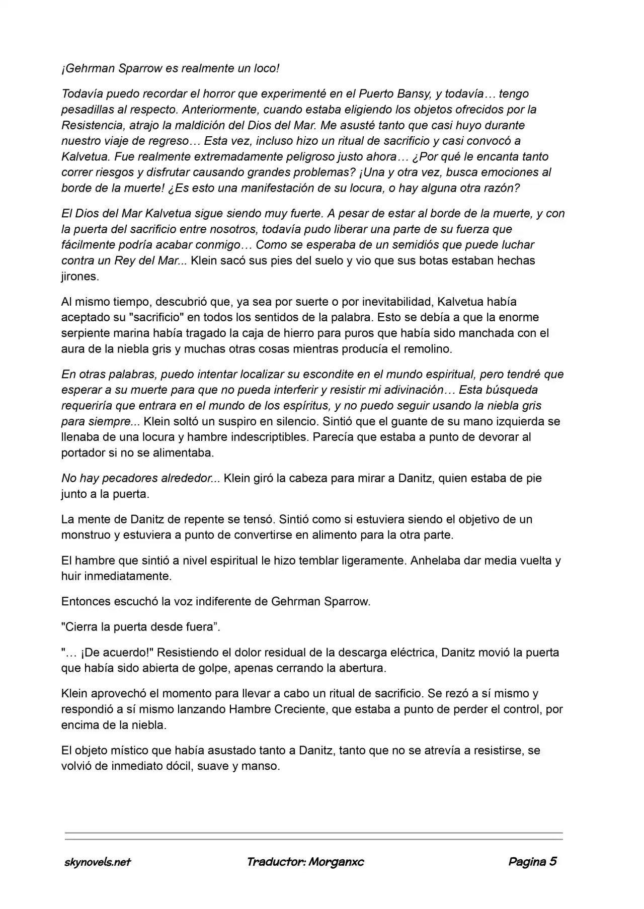 Lord Of The Mysteries (Novela) - Capítulo 545 - Página 5 - LectorTMOo