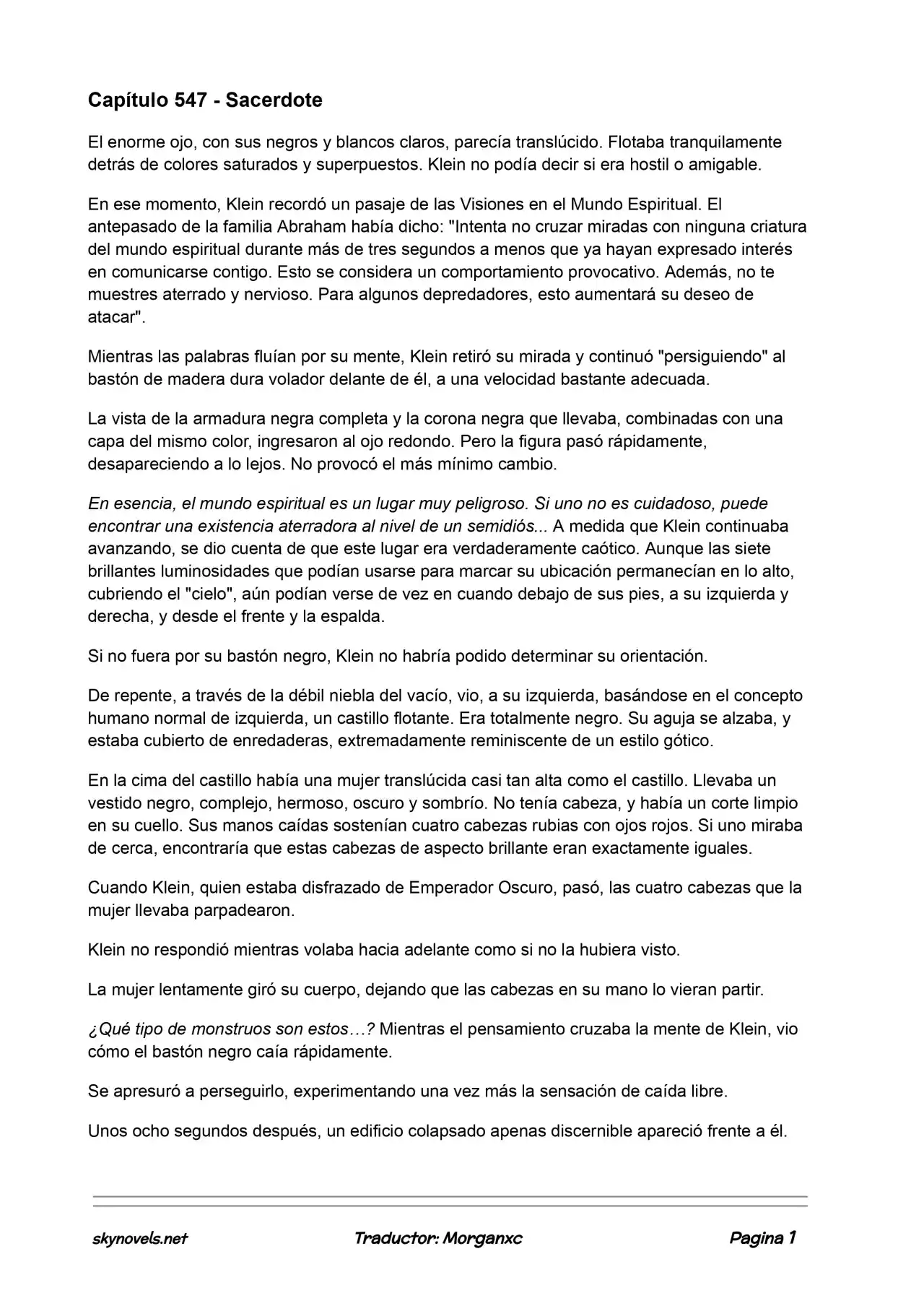 Lord Of The Mysteries (Novela) - Capítulo 547 - Página 1 - LectorTMOo