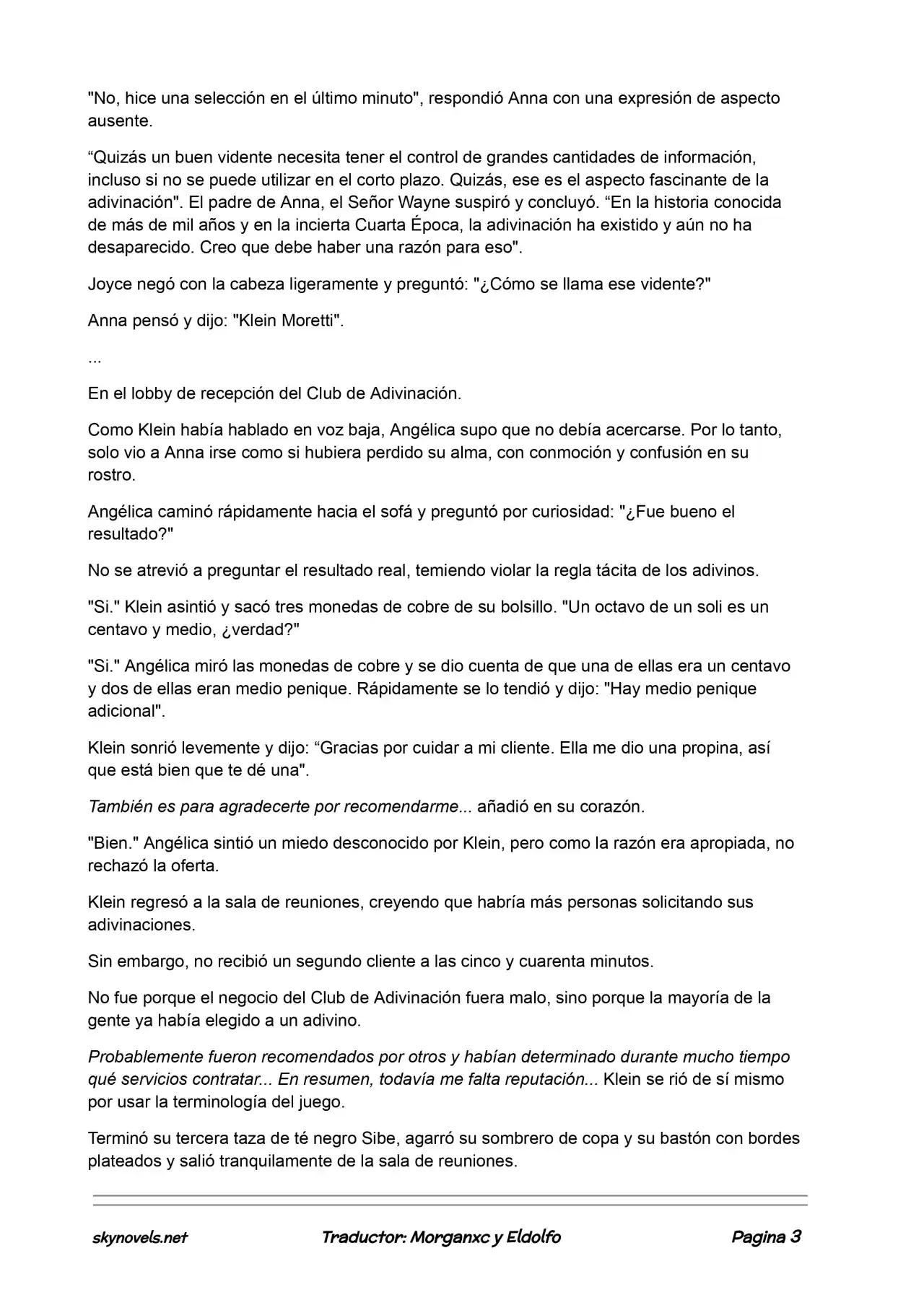Lord Of The Mysteries (Novela) - Capítulo 56 - Página 3 - LectorTMOo